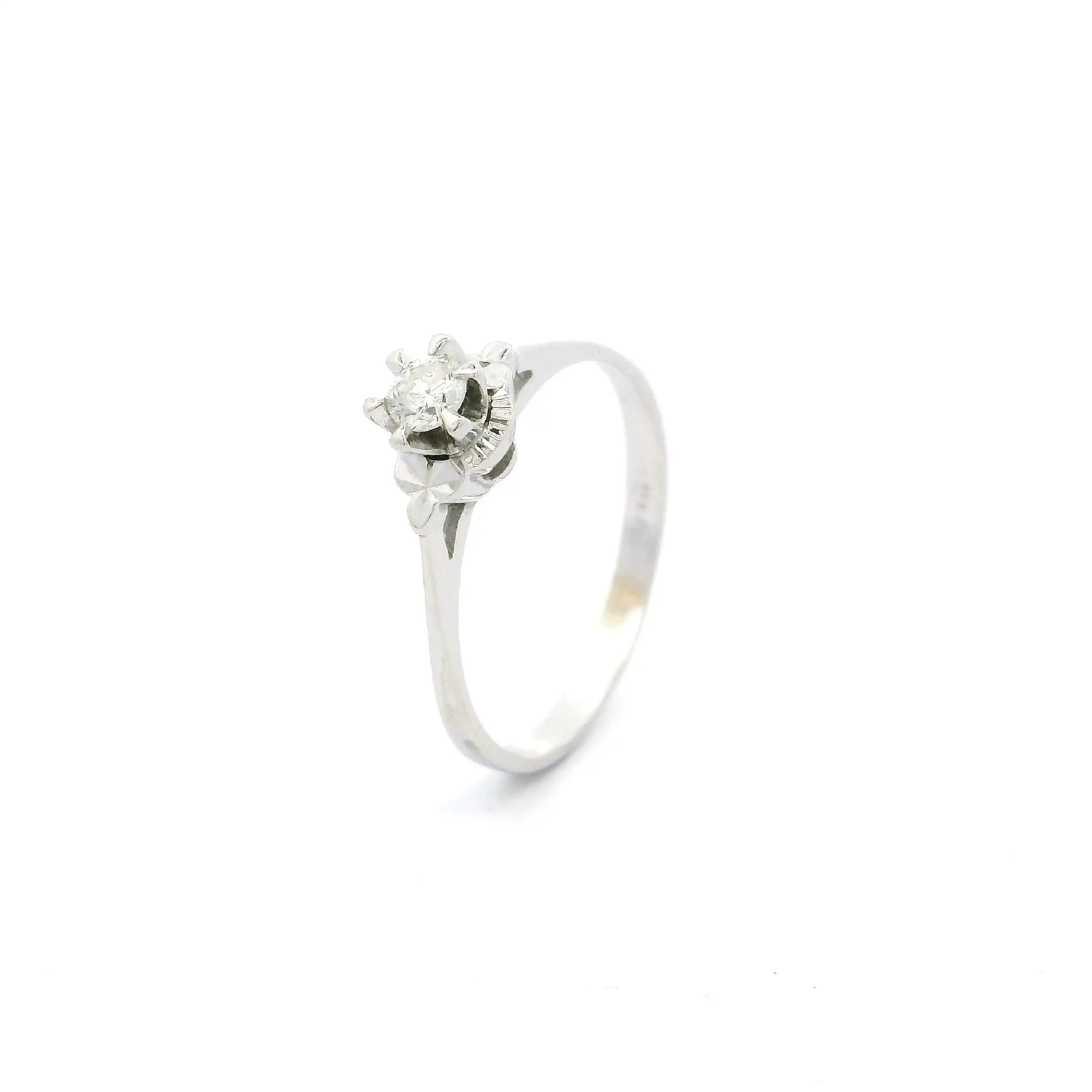 Ring Weißgold mit Brillant Ring Weißgold mit Brillant