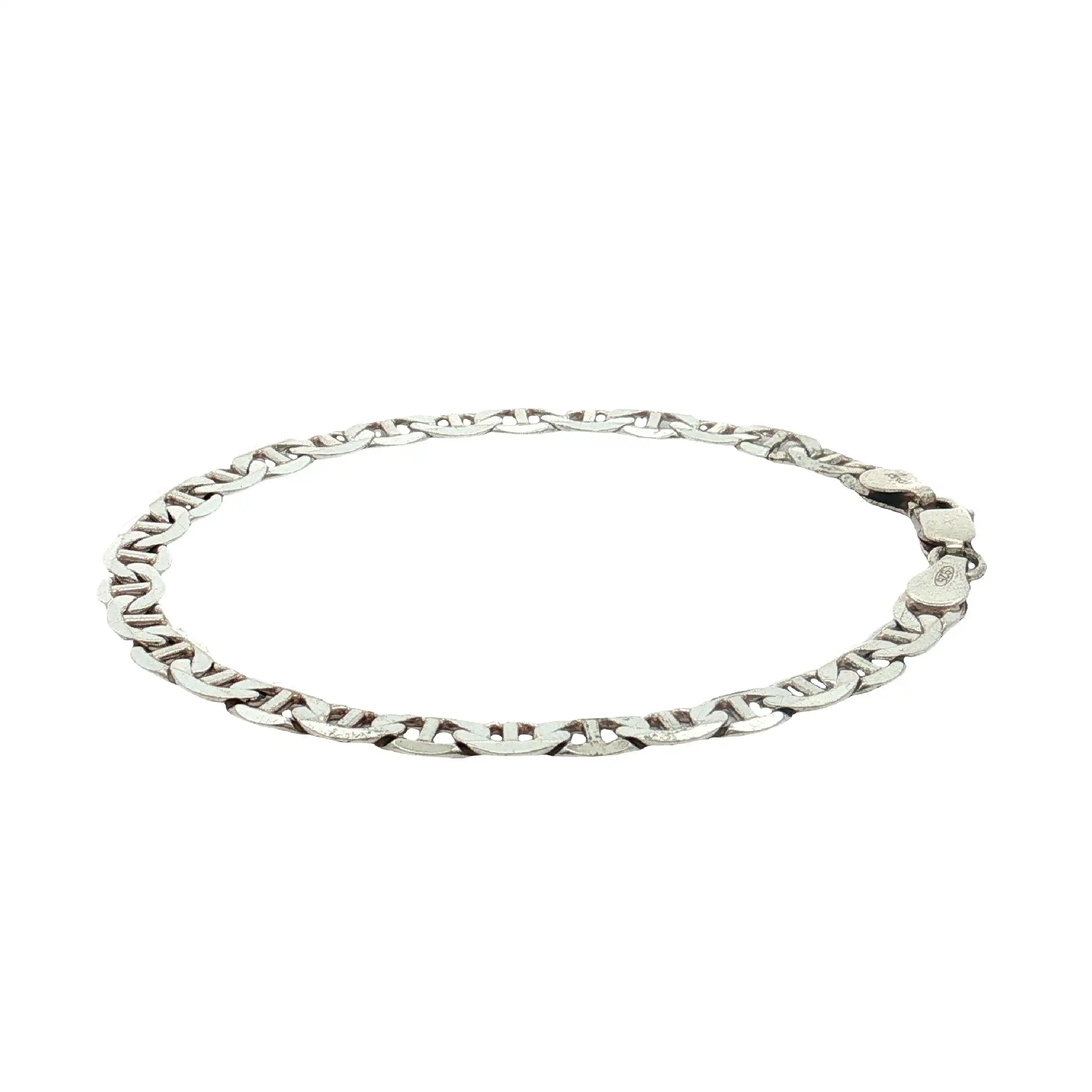 Stäbchenpanzerkettenarmband Silber