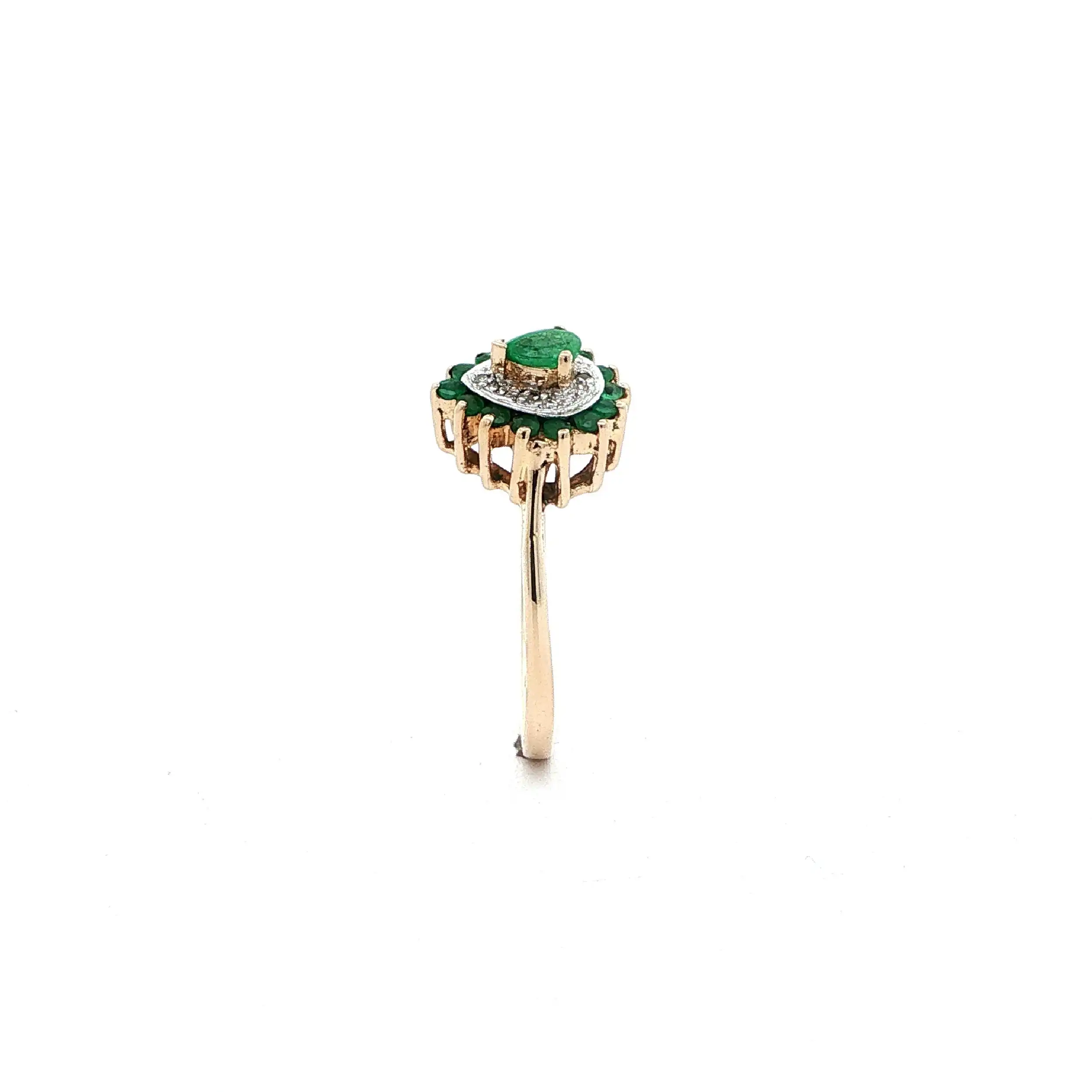 Ring Gelbgold mit Smaragden & Diamanten Ring Gelbgold mit Smaragden & Diamanten