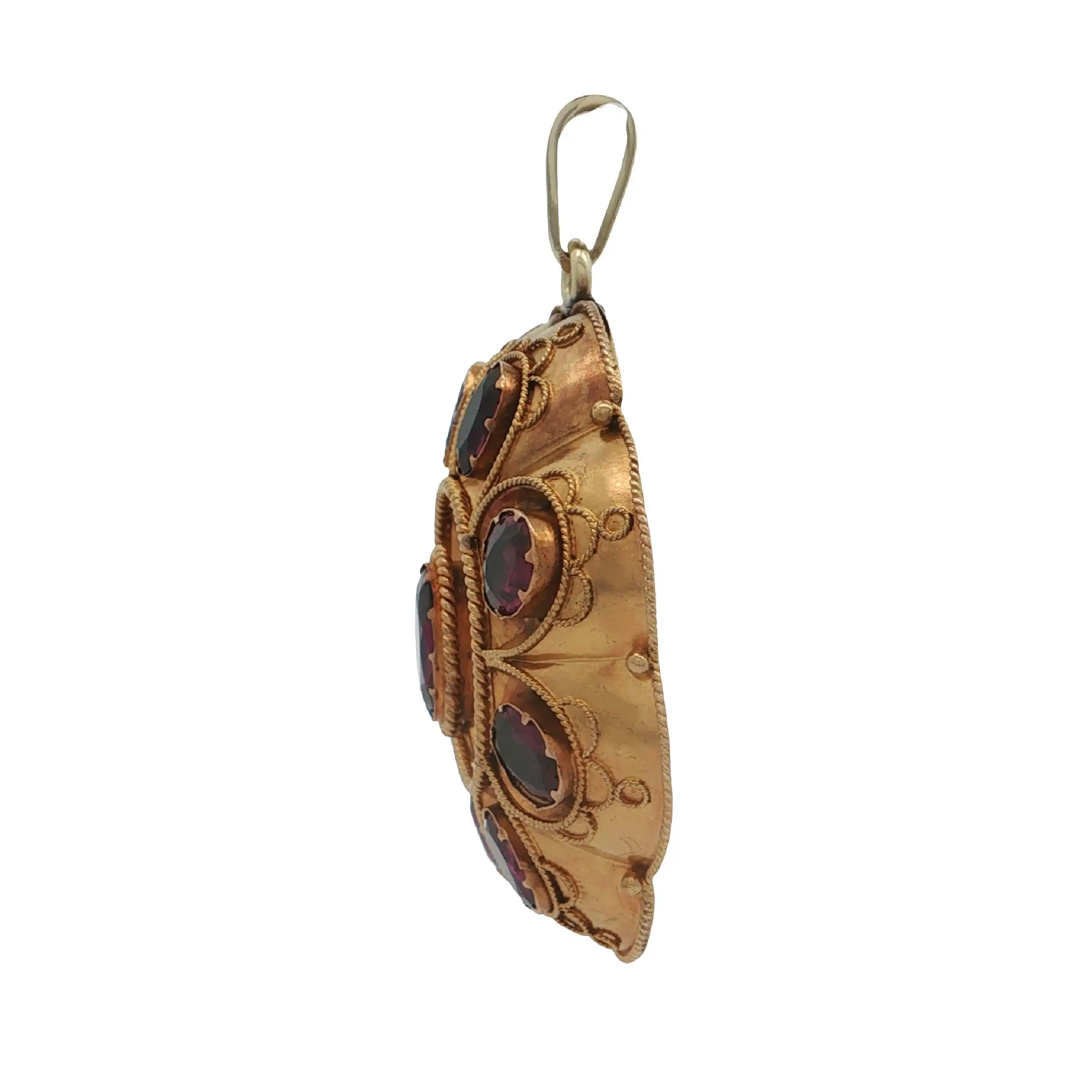 Anhänger Gelbgold mit Almandin Granat Anhänger Gelbgold mit Almandin Granat