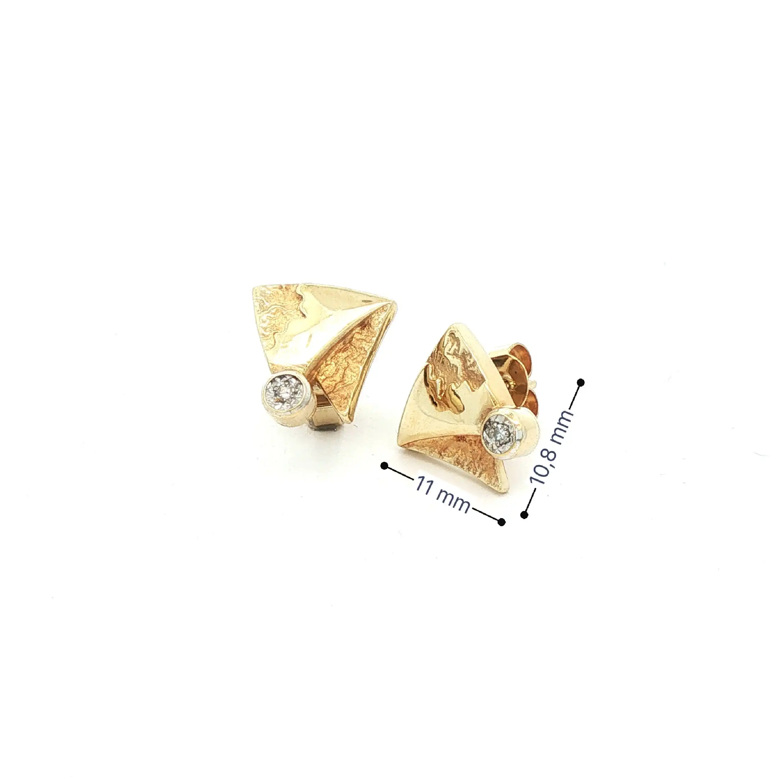 Ohrstecker Gelbgold mit Diamanten Ohrstecker Gelbgold mit Diamanten