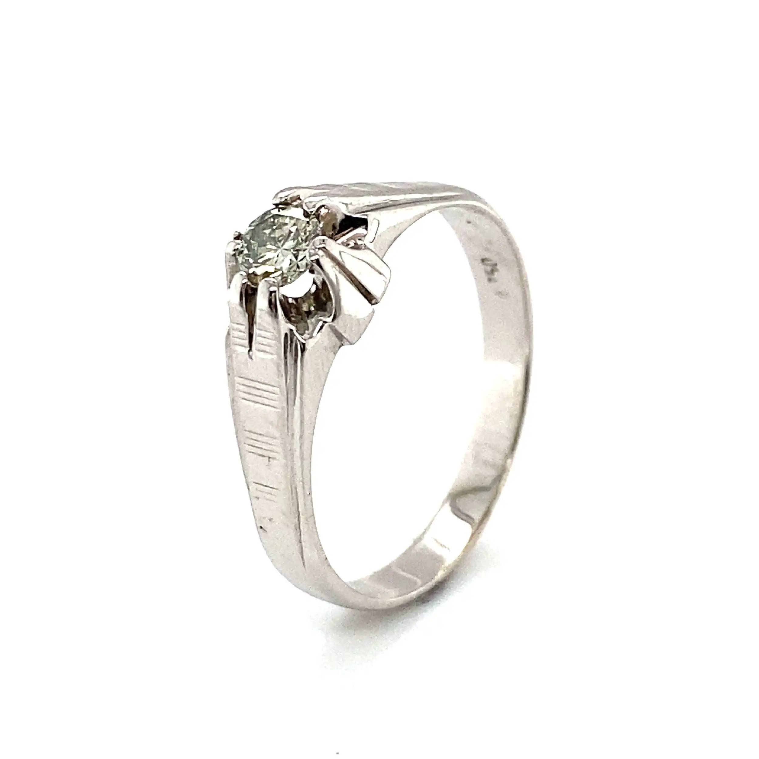Ring Weißgold mit Brillant Ring Weißgold mit Brillant