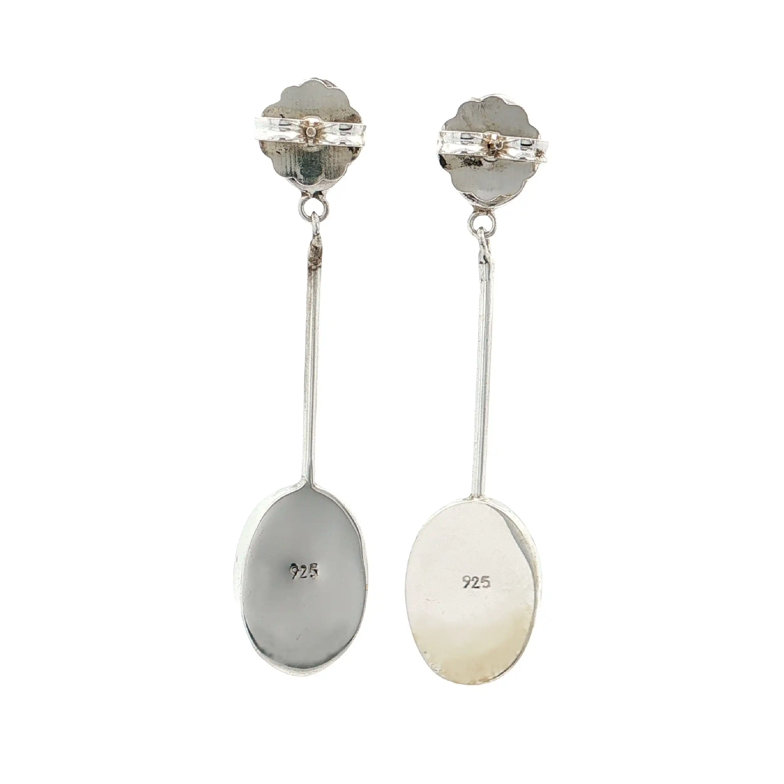Ohrhänger Silber mit roten Farbsteinen