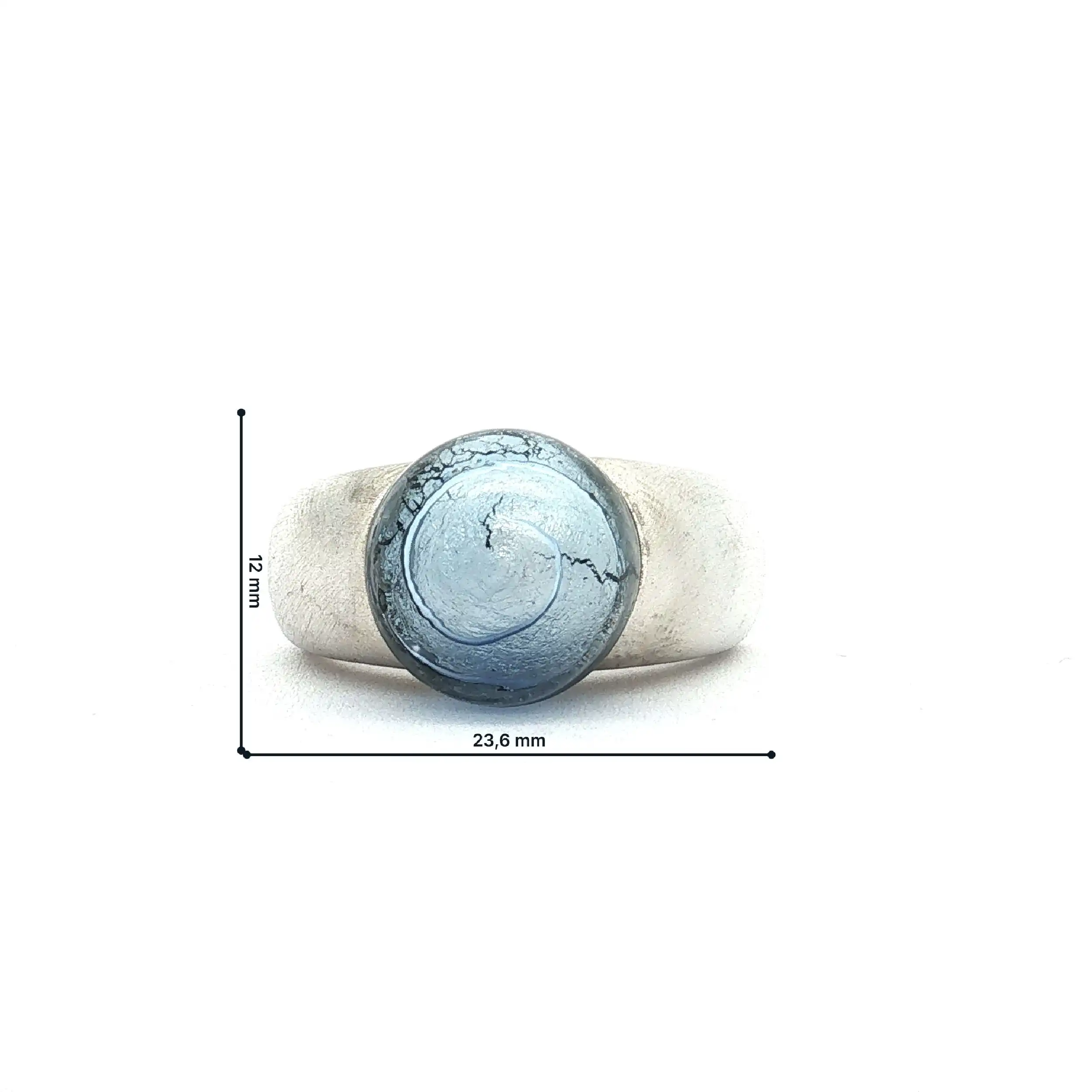 Ring Silber mit blauen Stein