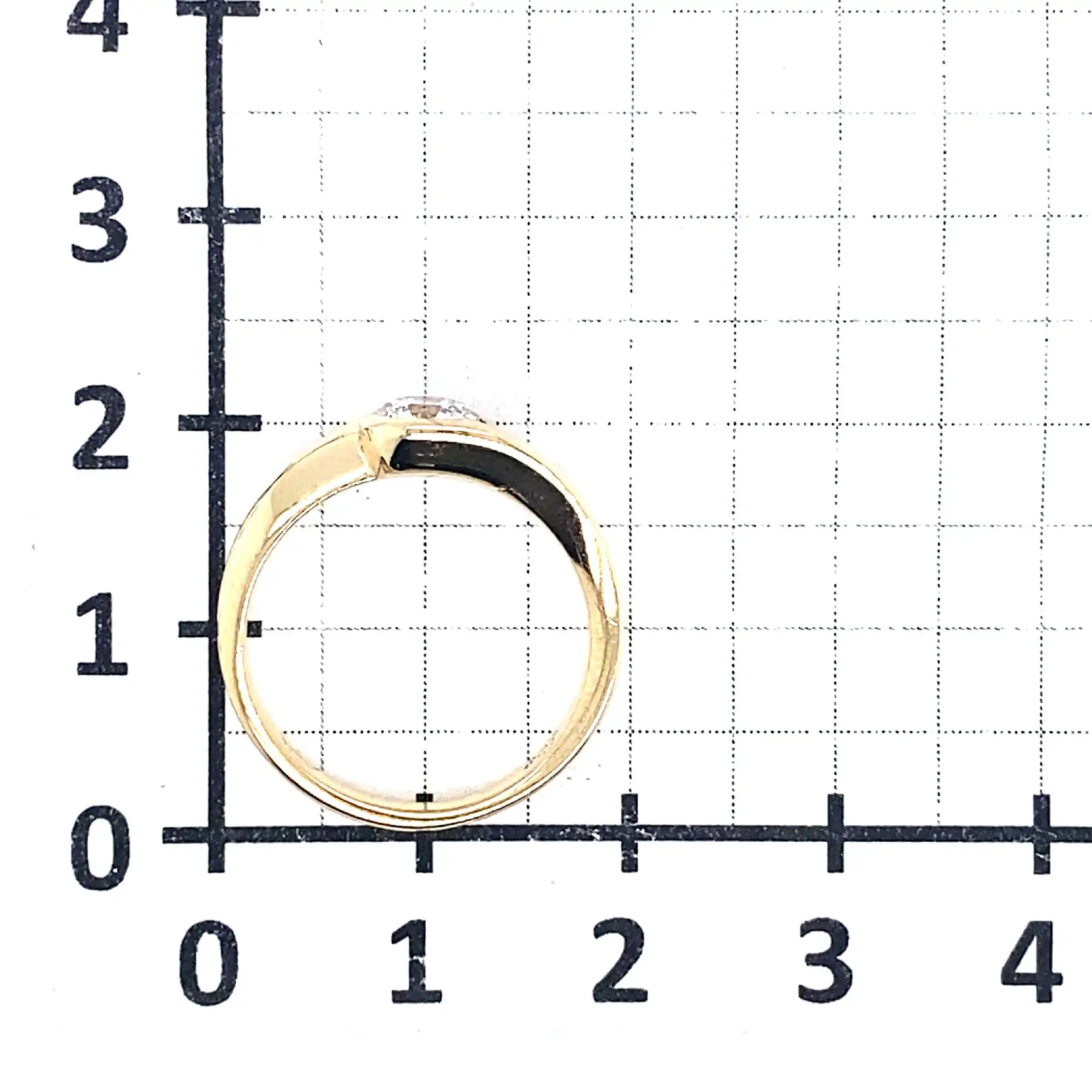 Ring Gelbgold mit Brillant, graviert mit 0,54ct Ring Gelbgold mit Brillant, graviert mit 0,54ct
