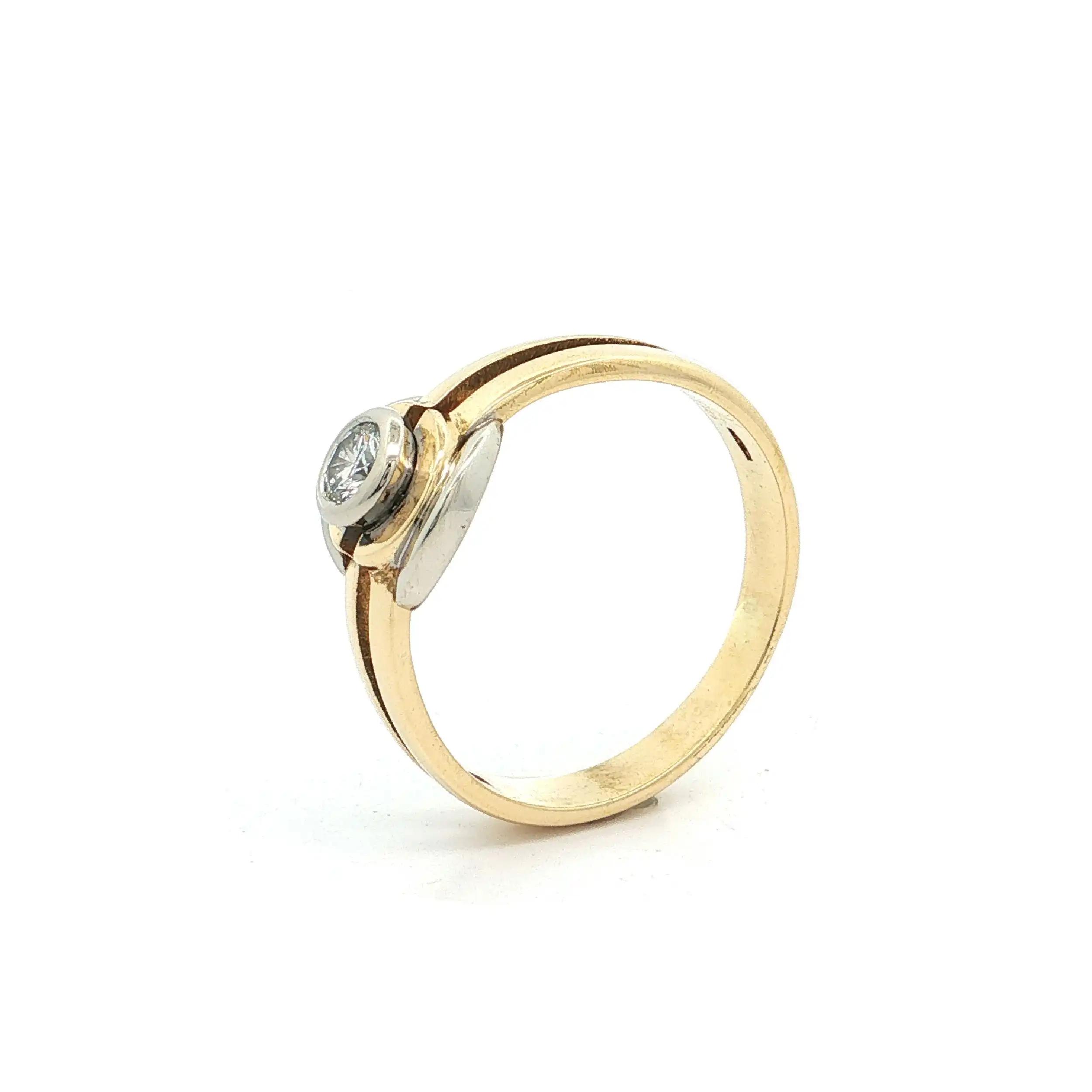 Ring Bicolor mit Brillant
