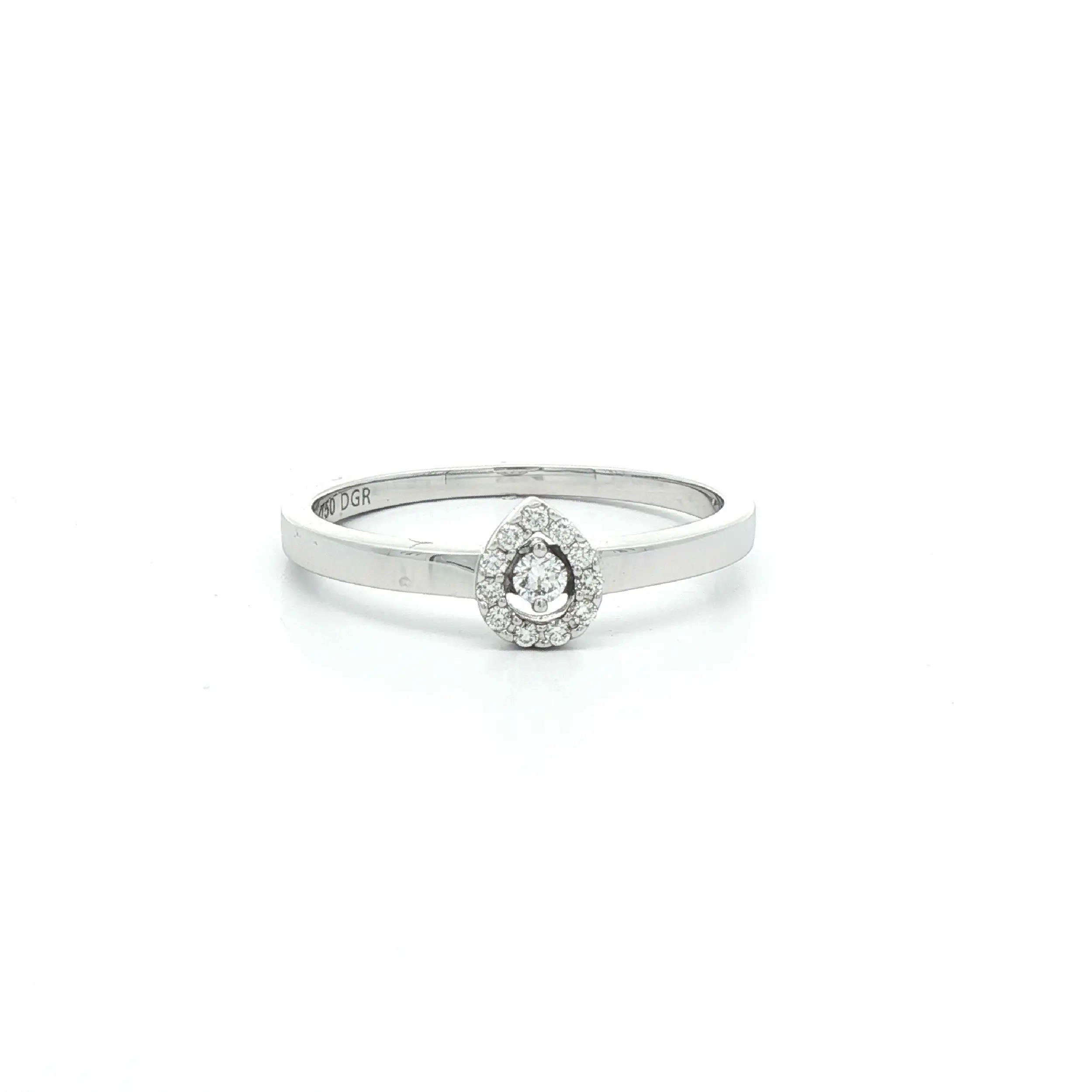 Solitärring Weißgold mit Brillant 0,10ct