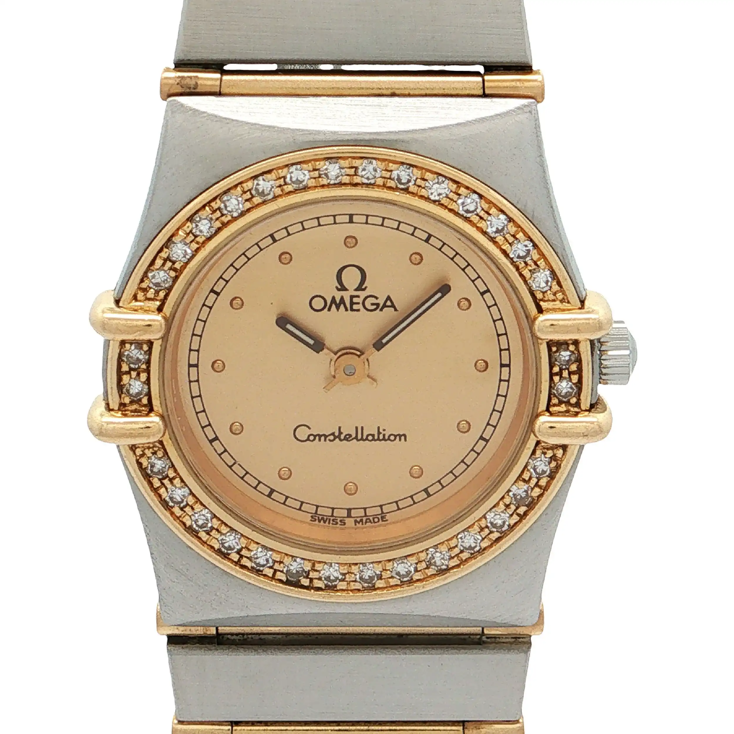 Damenuhr Omega Constellation 23mm Stahl / Gold mit Diamanten Lünette Ref.8951080 Damenuhr Omega Constellation 23mm Stahl / Gold mit Diamanten Lünette Ref.8951080
