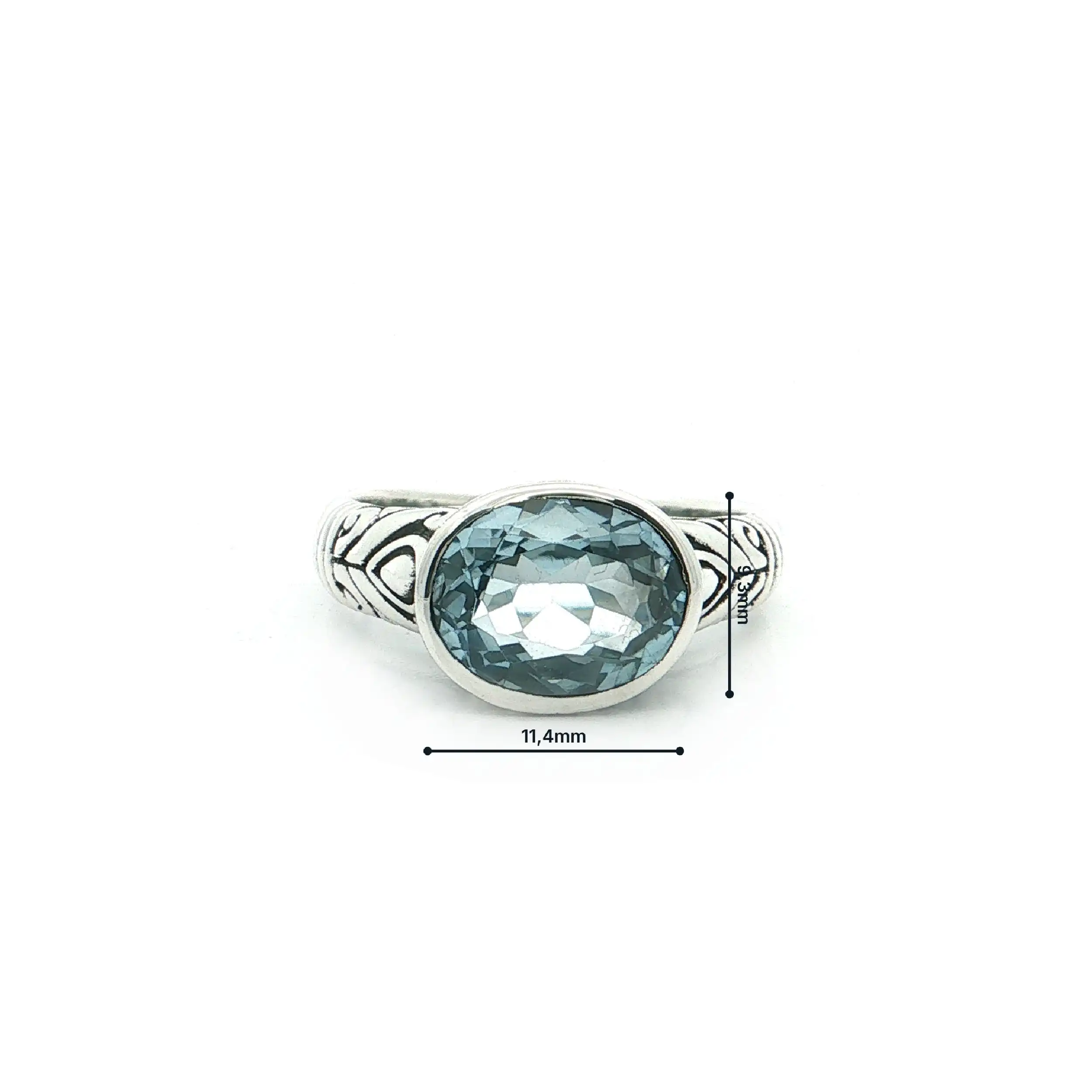 Ring Silber mit Blautopas