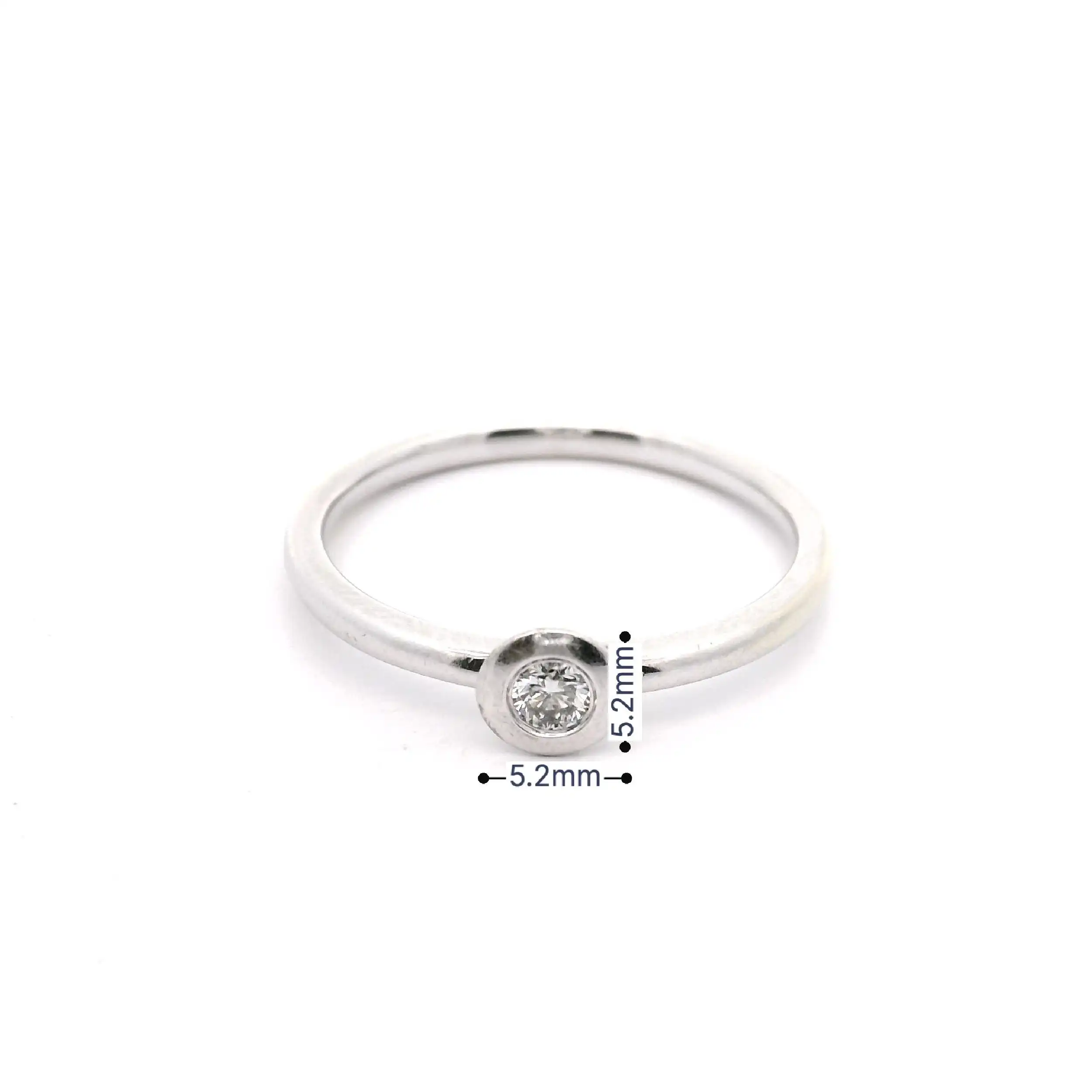 Ring Weißgold mit Brillant Ring Weißgold mit Brillant