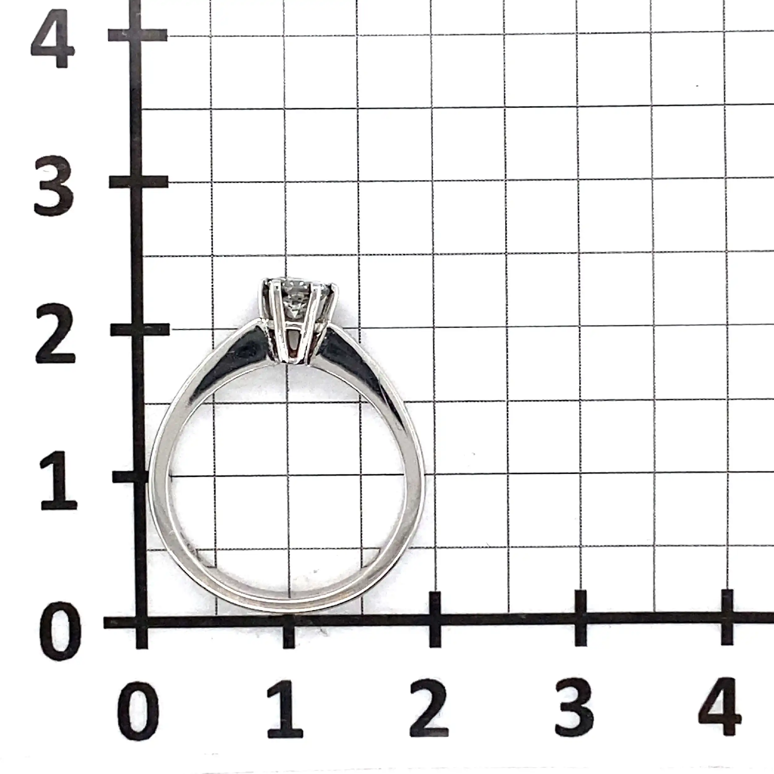 Ring Weißgold mit Brillant, graviert mit 0,32ct Ring Weißgold mit Brillant, graviert mit 0,32ct