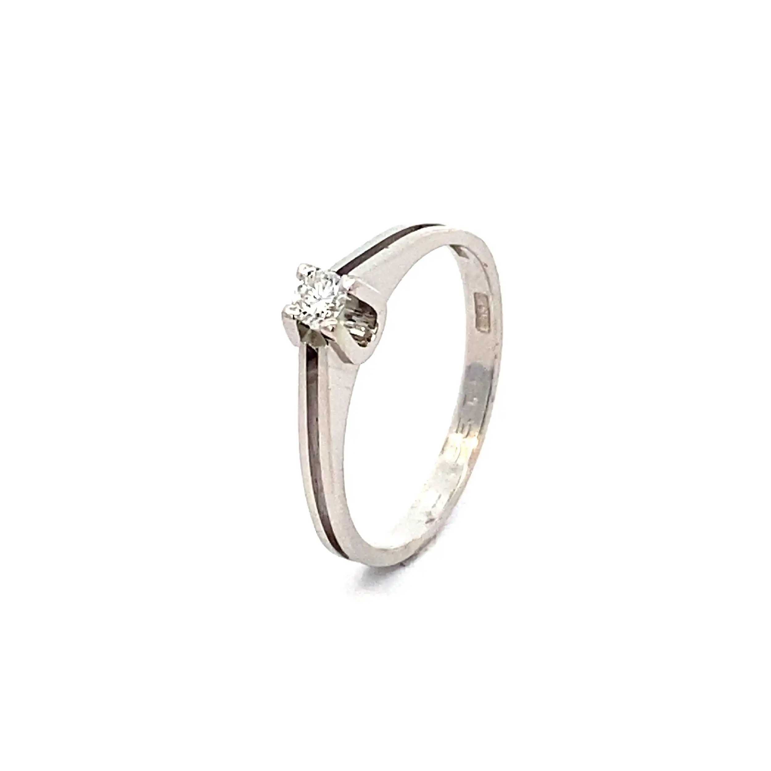 Ring Weißgold mit Brillant Ring Weißgold mit Brillant