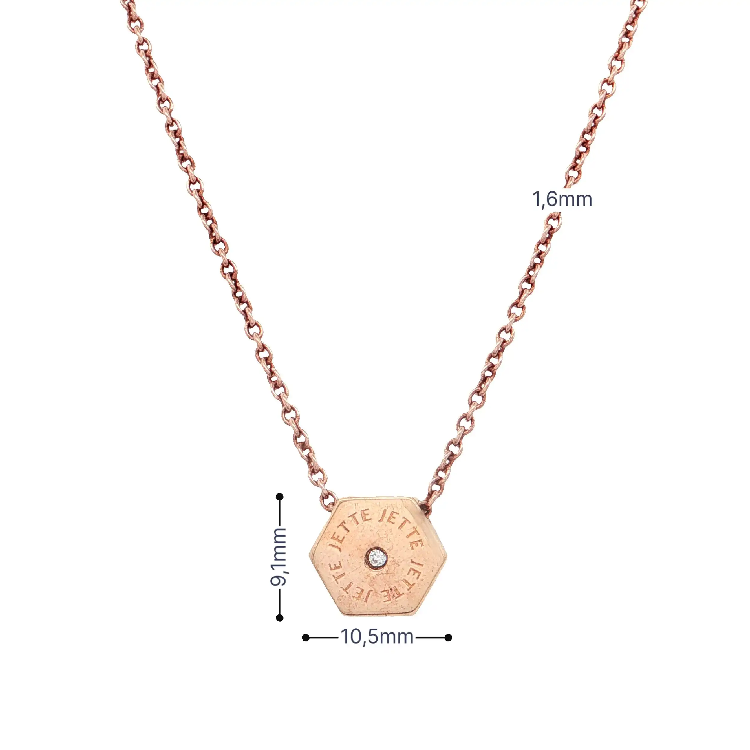 Kette mit Anhänger Silber Rosévergoldet "JETTE Kette mit Anhänger Silber Rosévergoldet "JETTE