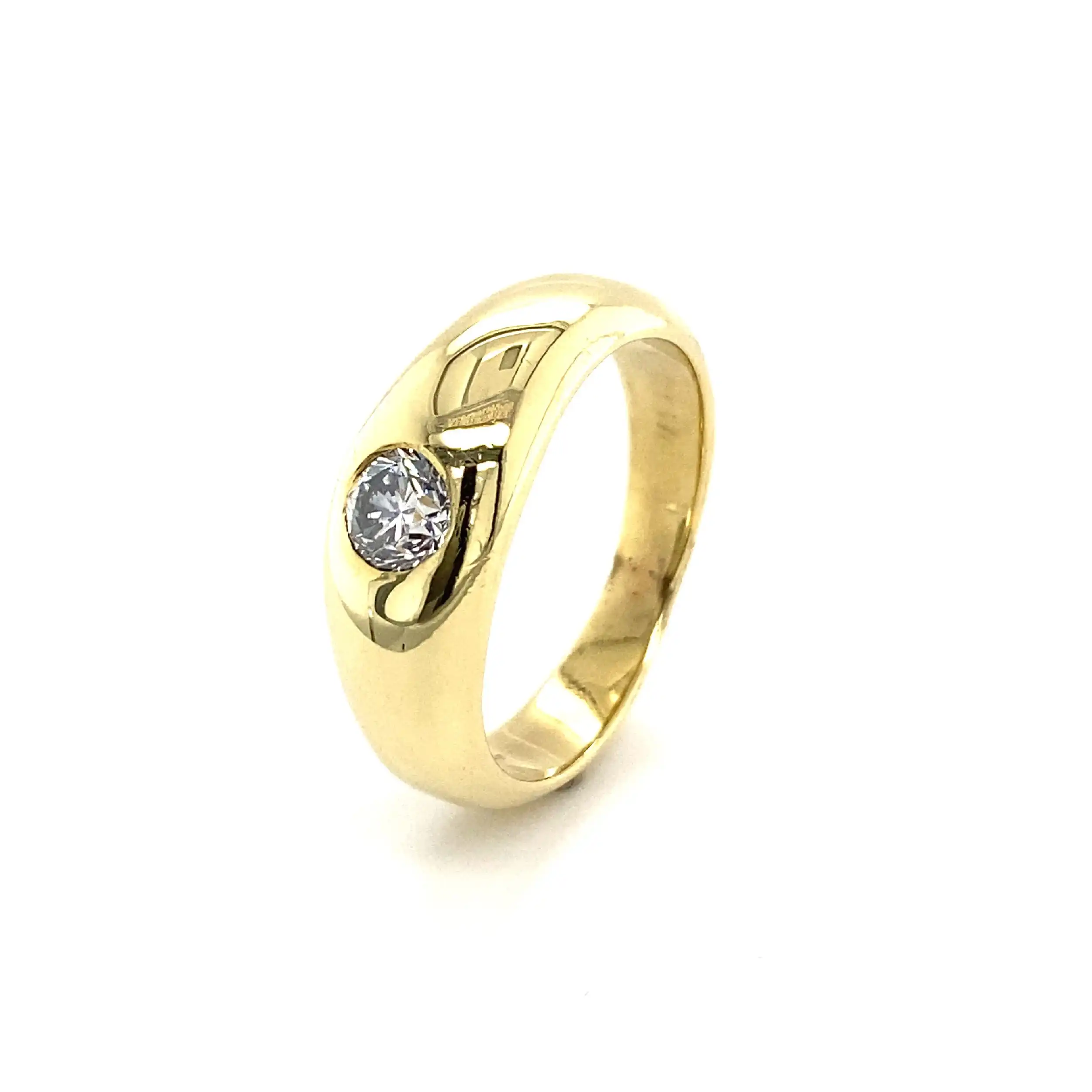 Ring Gelbgold mit Brillant-Solitär