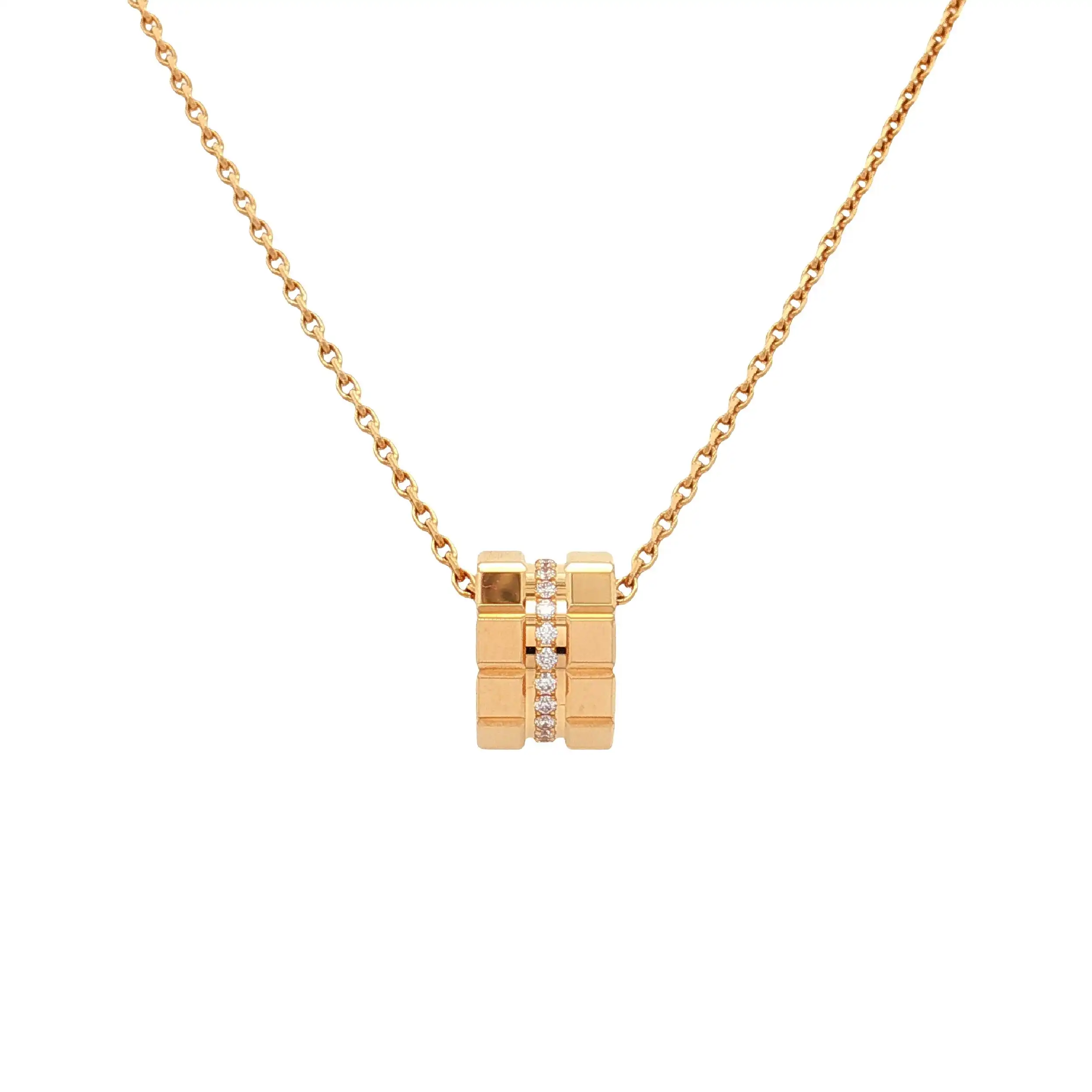 Kette mit Anhänger Chopard Ice Cube Gelbgold mit Brillanten Kette mit Anhänger Chopard Ice Cube Gelbgold mit Brillanten
