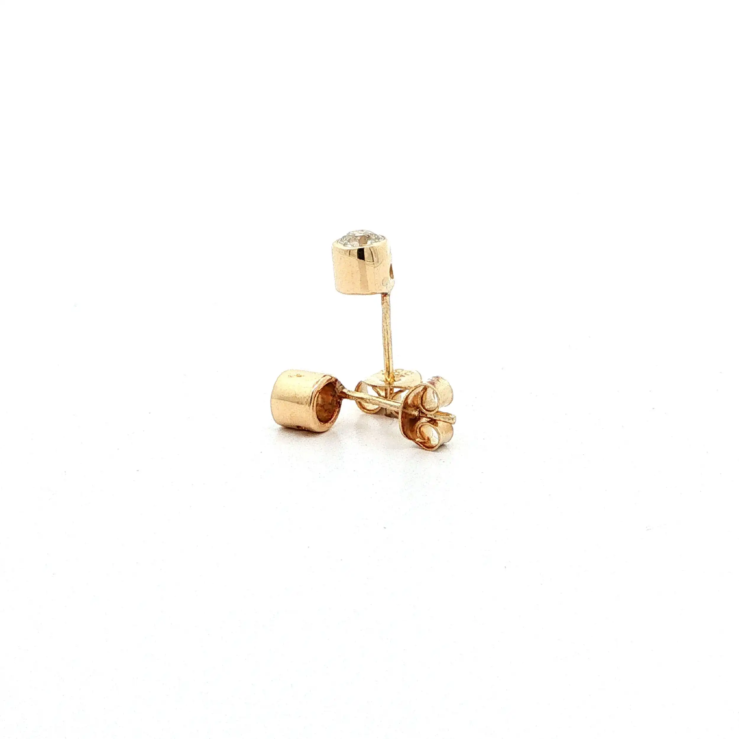Ohrstecker Gelbgold mit Altschliff-Brillanten