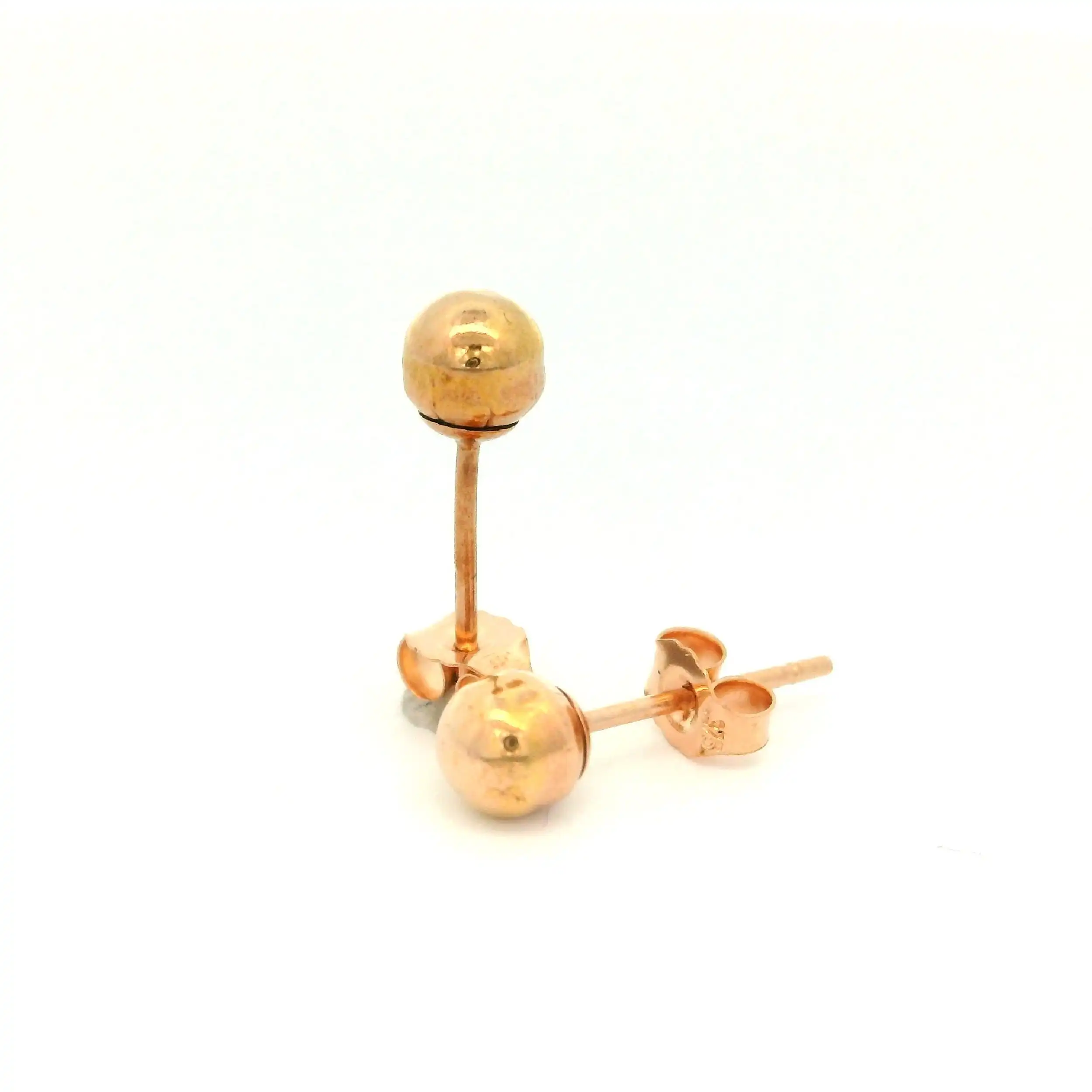 Ohrstecker Rotgold mit Kugel Ohrstecker Rotgold mit Kugel
