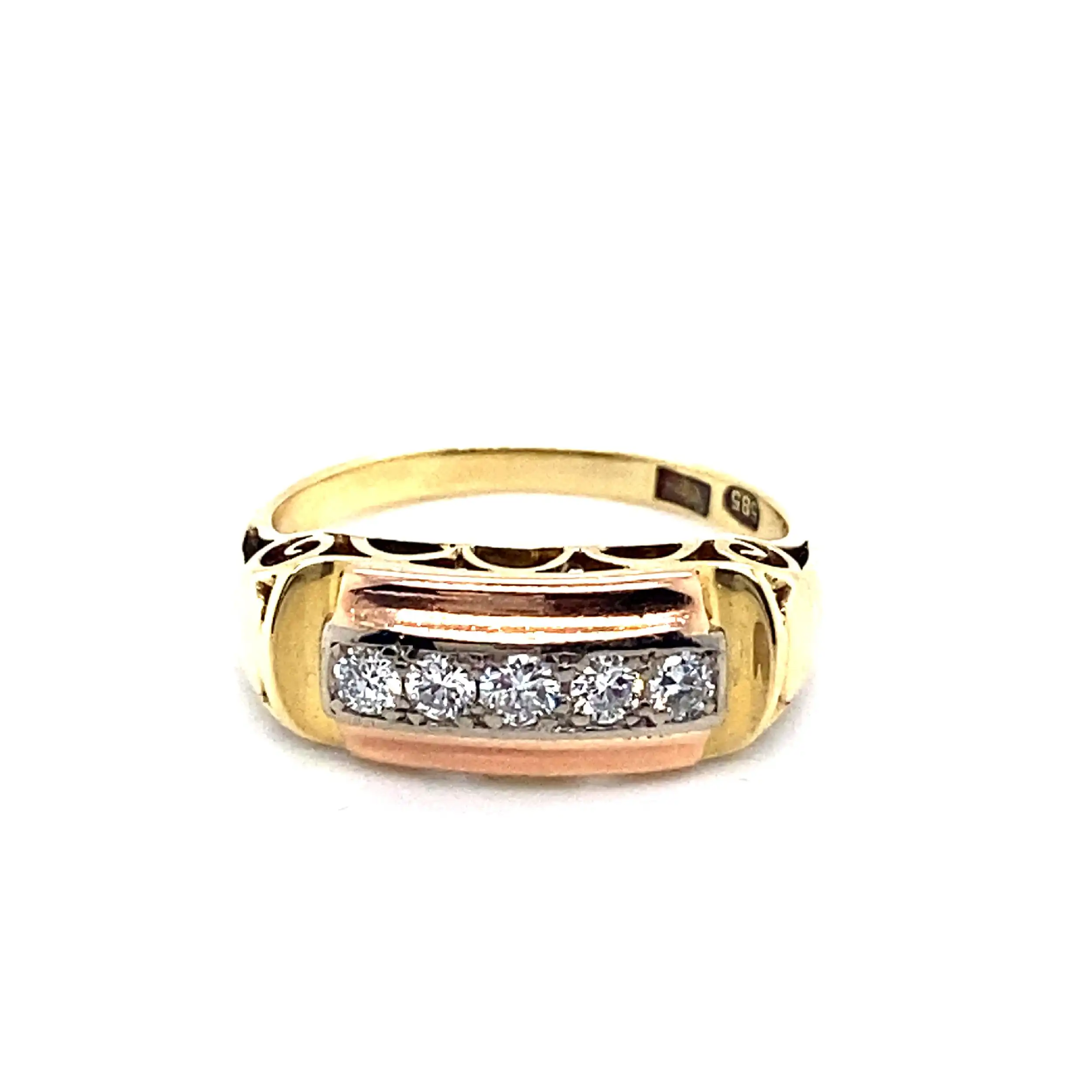 Ring Tricolor mit Brillanten ca. 0,20ct Ring Tricolor mit Brillanten ca. 0,20ct