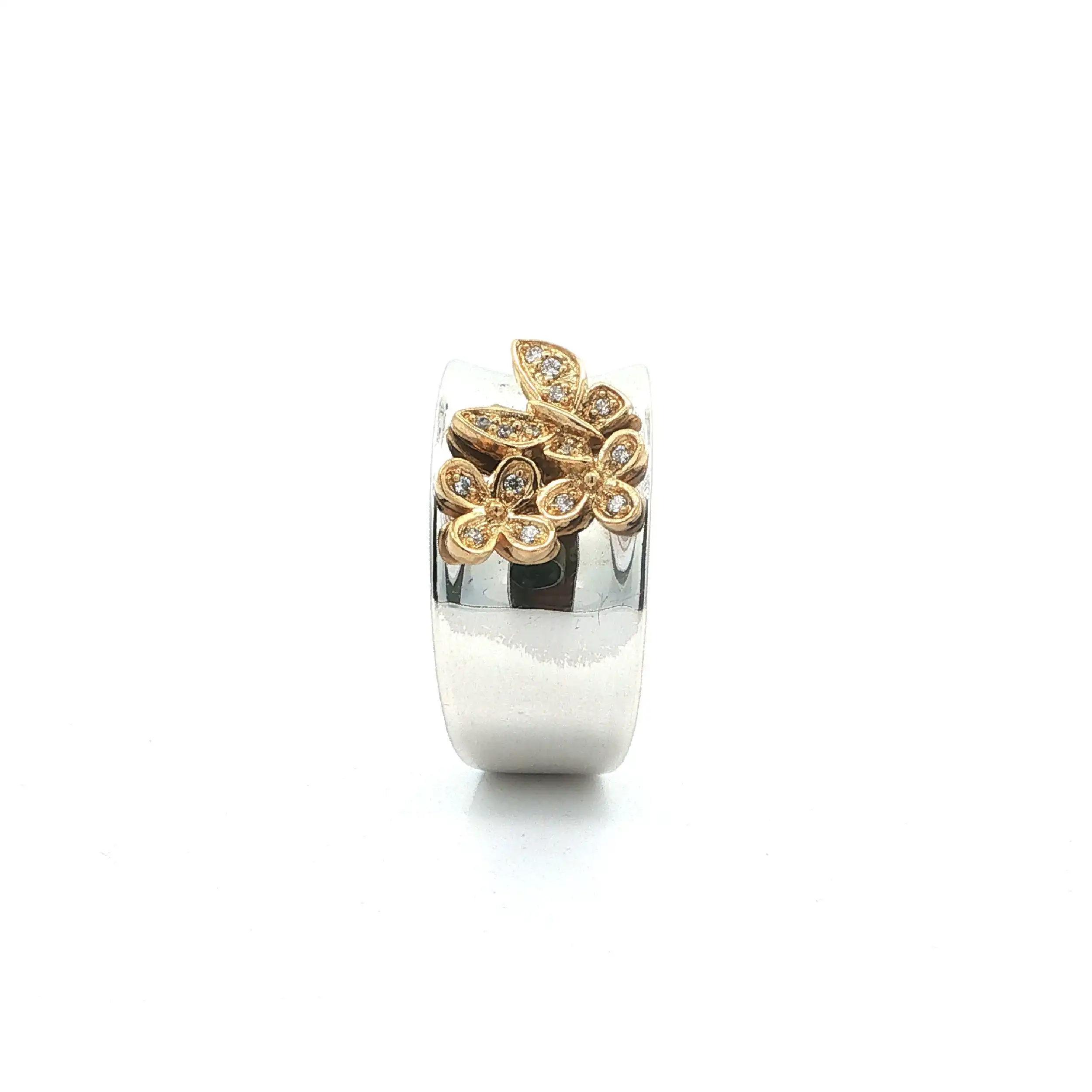 Ring Silber vergoldet mit Zirkonia Ring Silber vergoldet mit Zirkonia