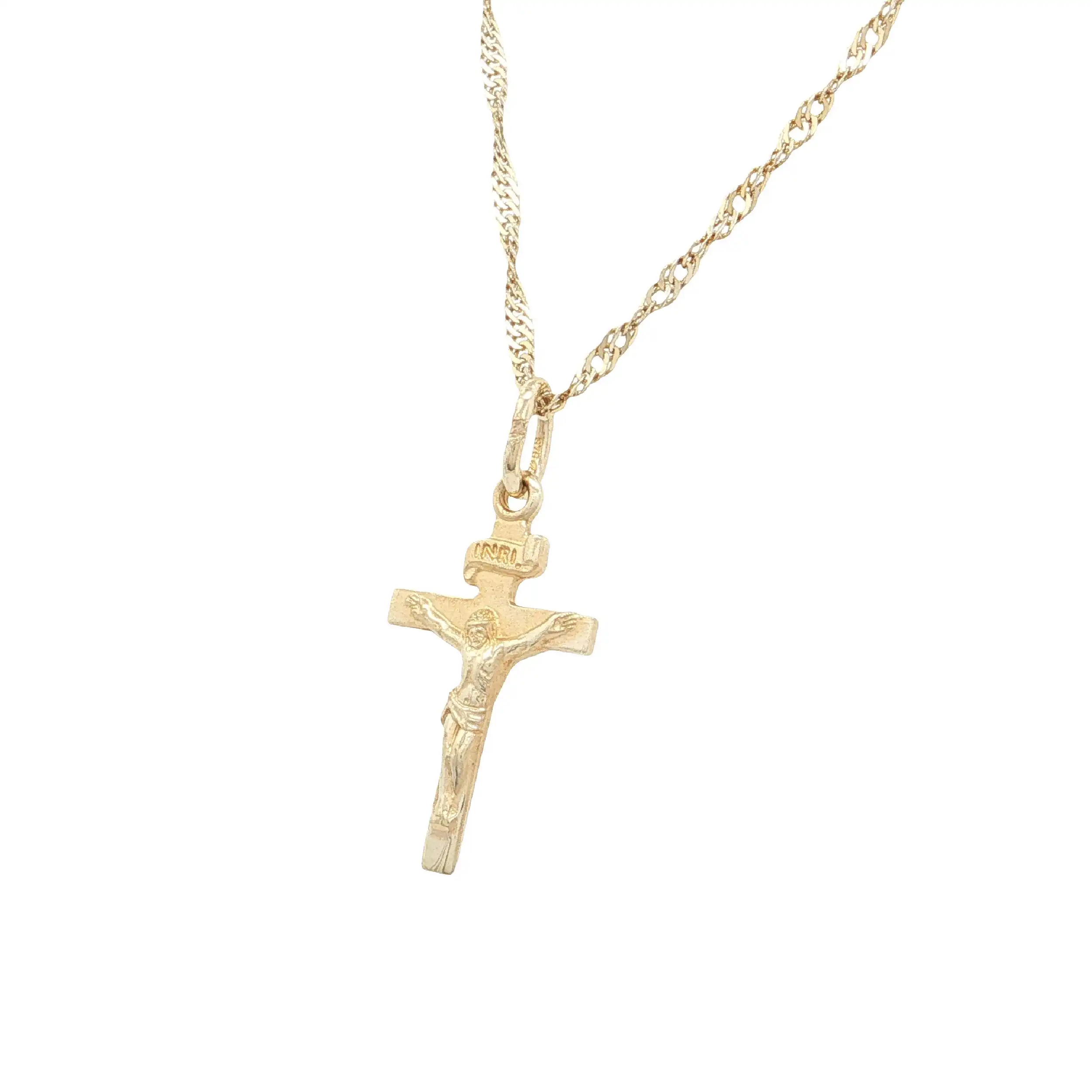 Kette Gelbgold mit Kreuzanhänger