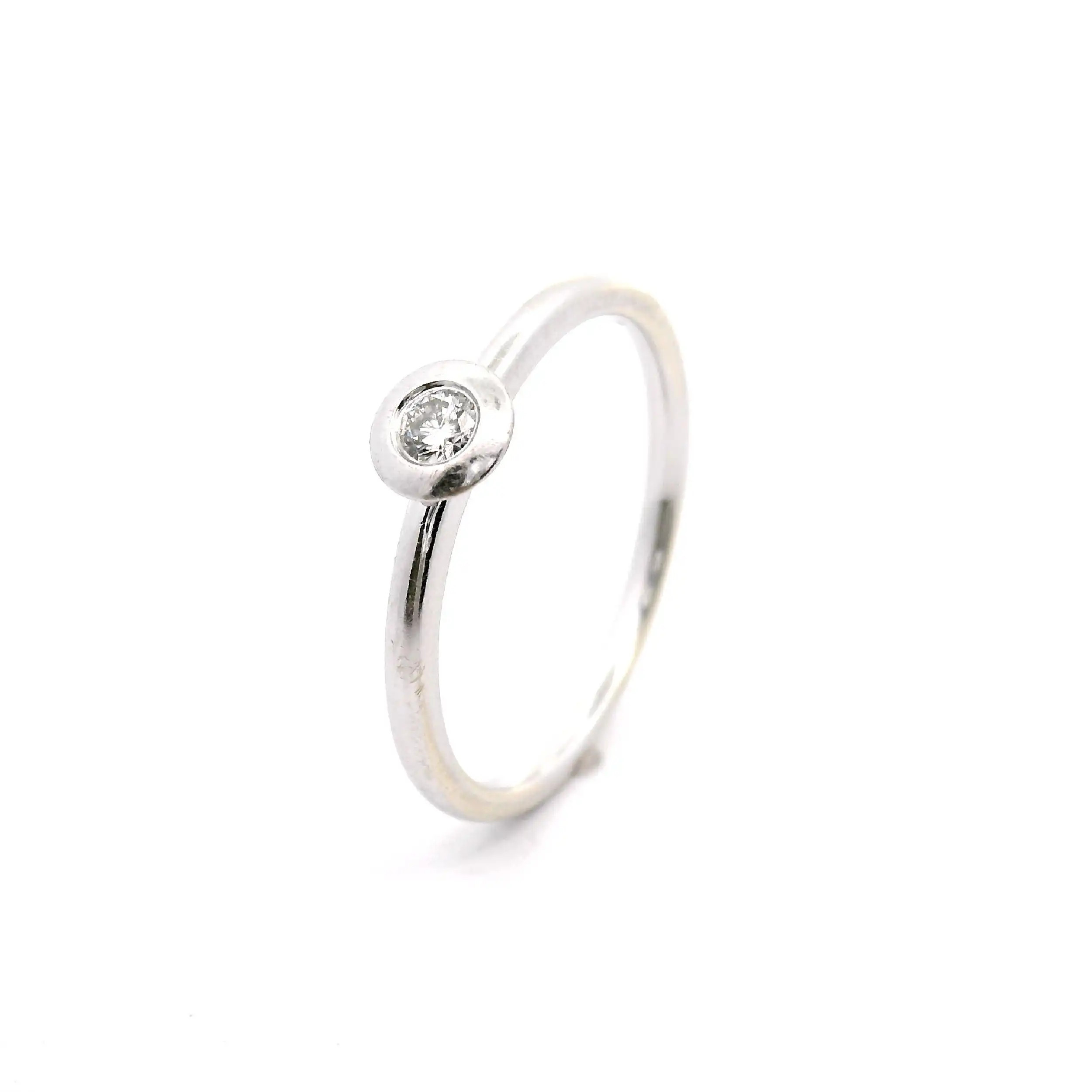 Ring Weißgold mit Brillant Ring Weißgold mit Brillant