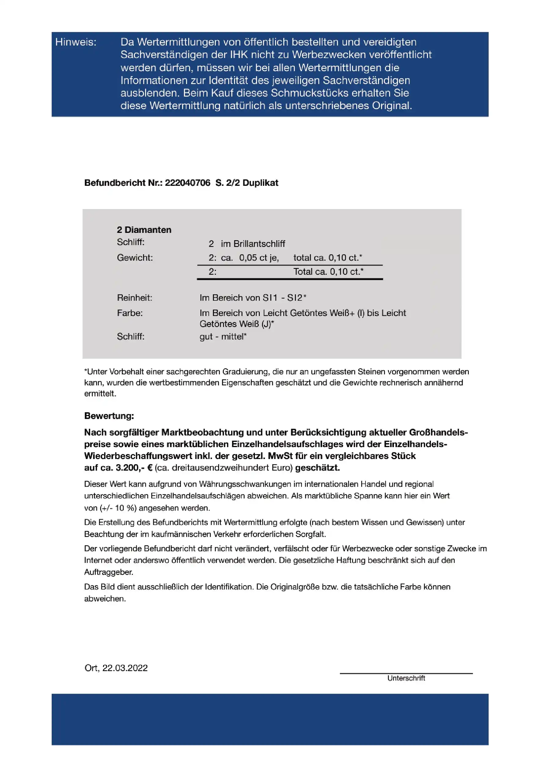 Ring Gelbgold mit Saphir und Brillanten, mit Expertise von EPL