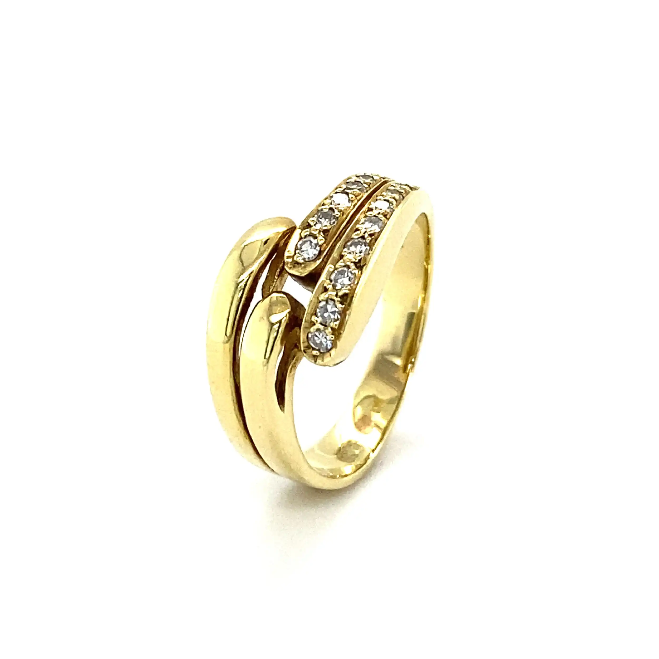 Ring Gelbgold mit Diamanten, graviert mit 0,20ct Ring Gelbgold mit Diamanten, graviert mit 0,20ct