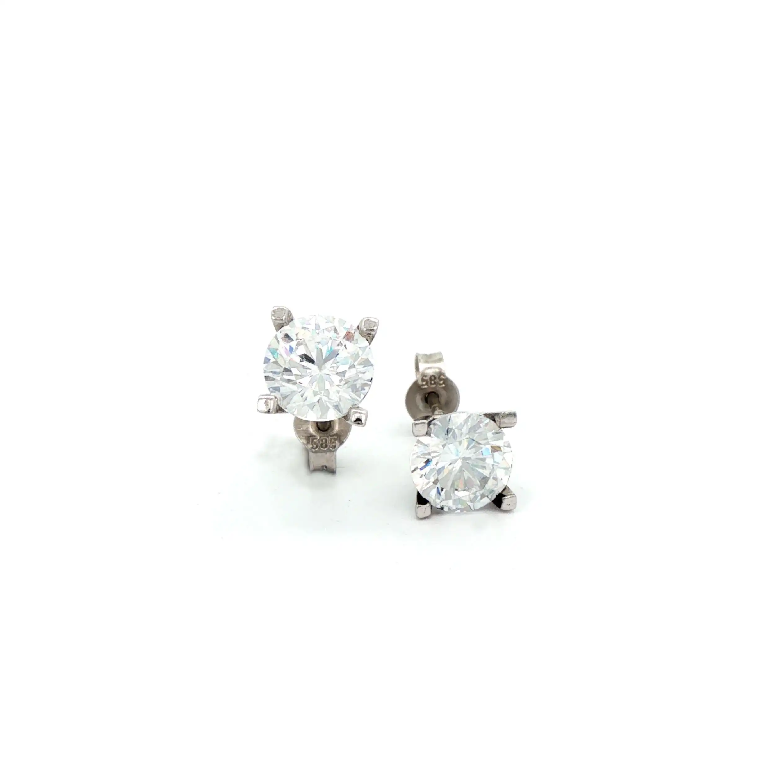 Ohrstecker Weißgold mit Zirkonia Ohrstecker Weißgold mit Zirkonia