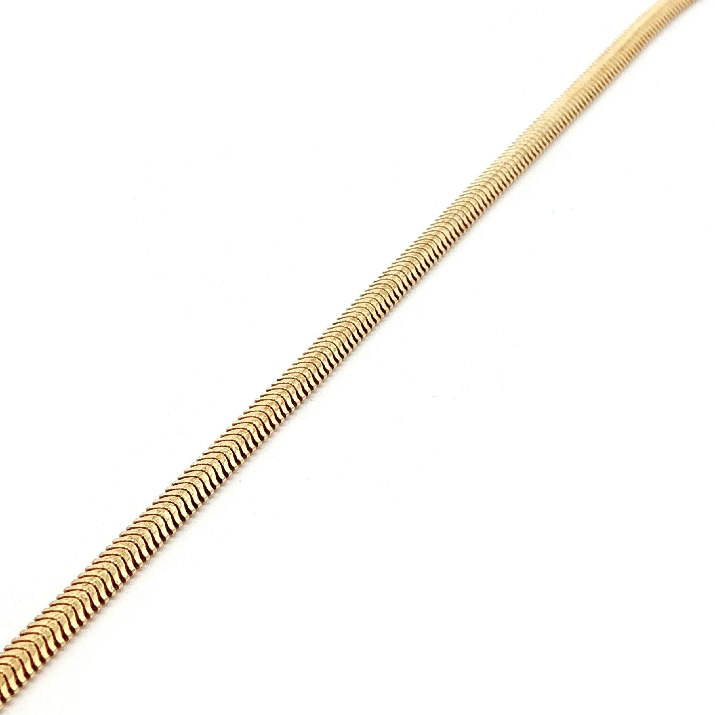 Schlangenarmband Gelbgold flach