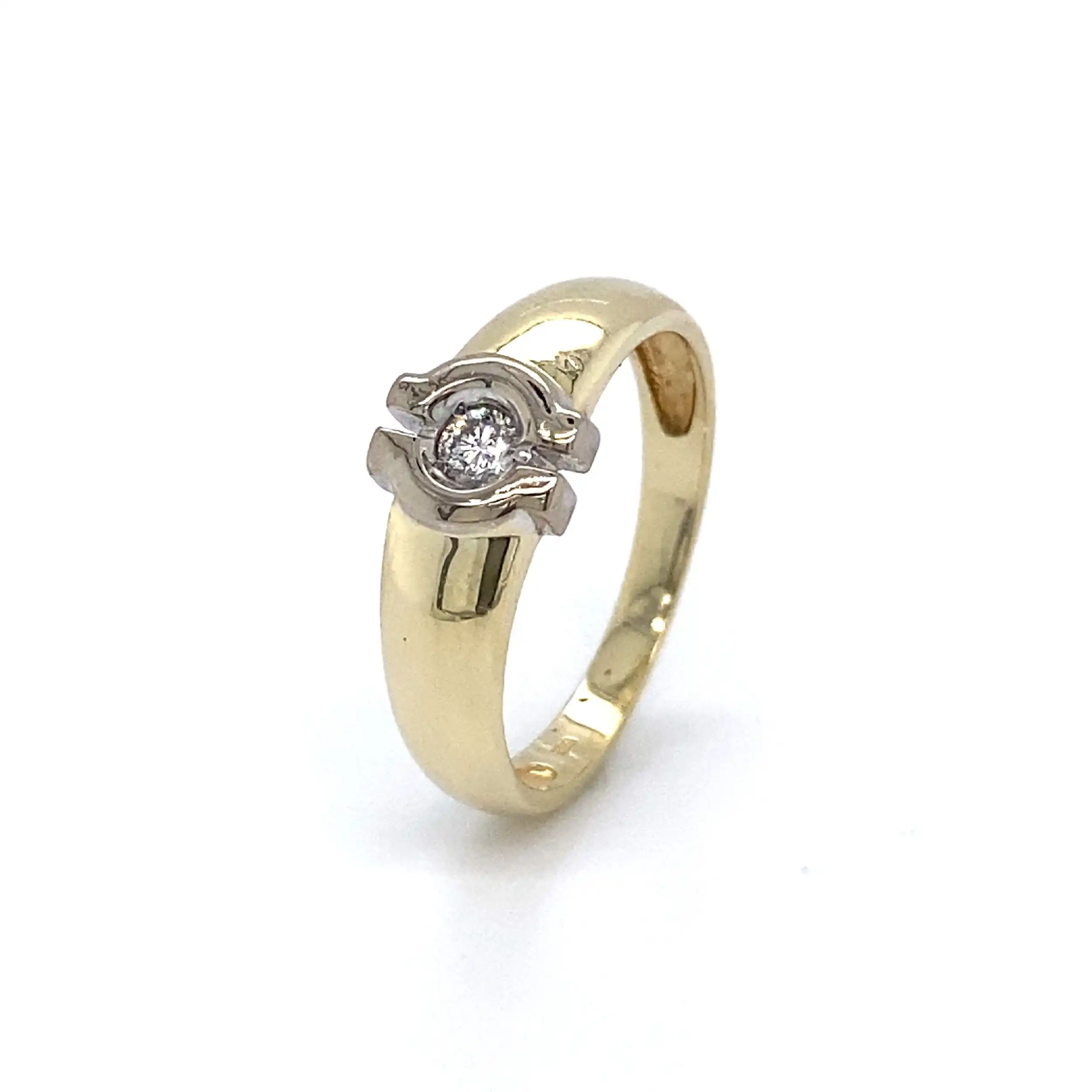 Ring Gelbgold mit Brillant Ring Gelbgold mit Brillant