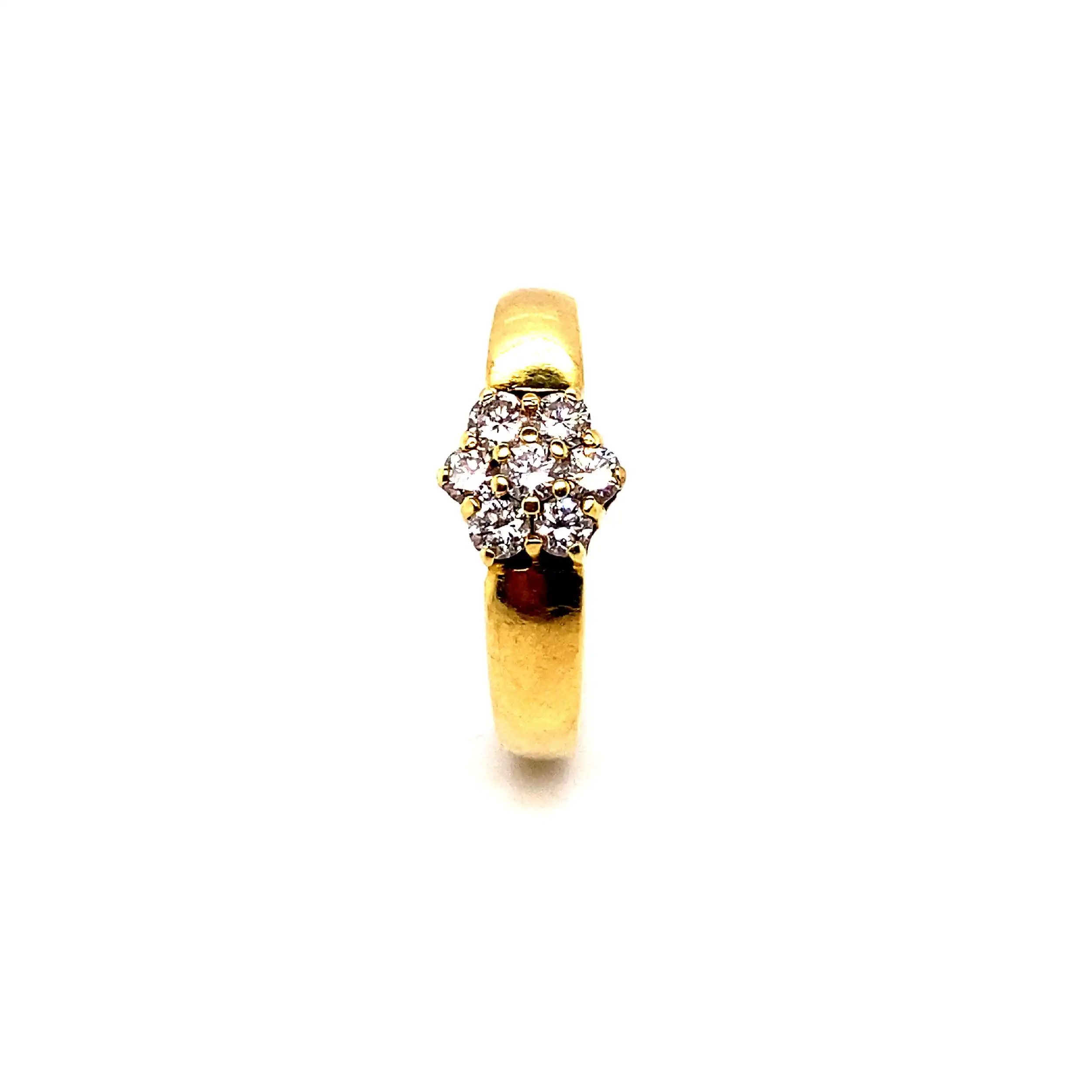 Ring Gelbgold mit Brillanten, graviert mit 0,50ct