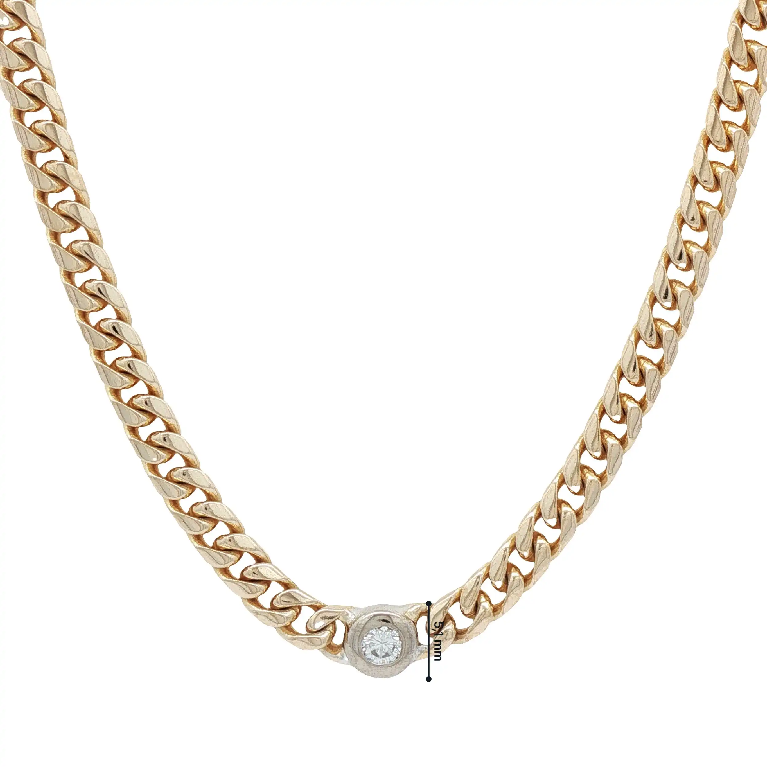 Collier mit Brillanten Bicolor