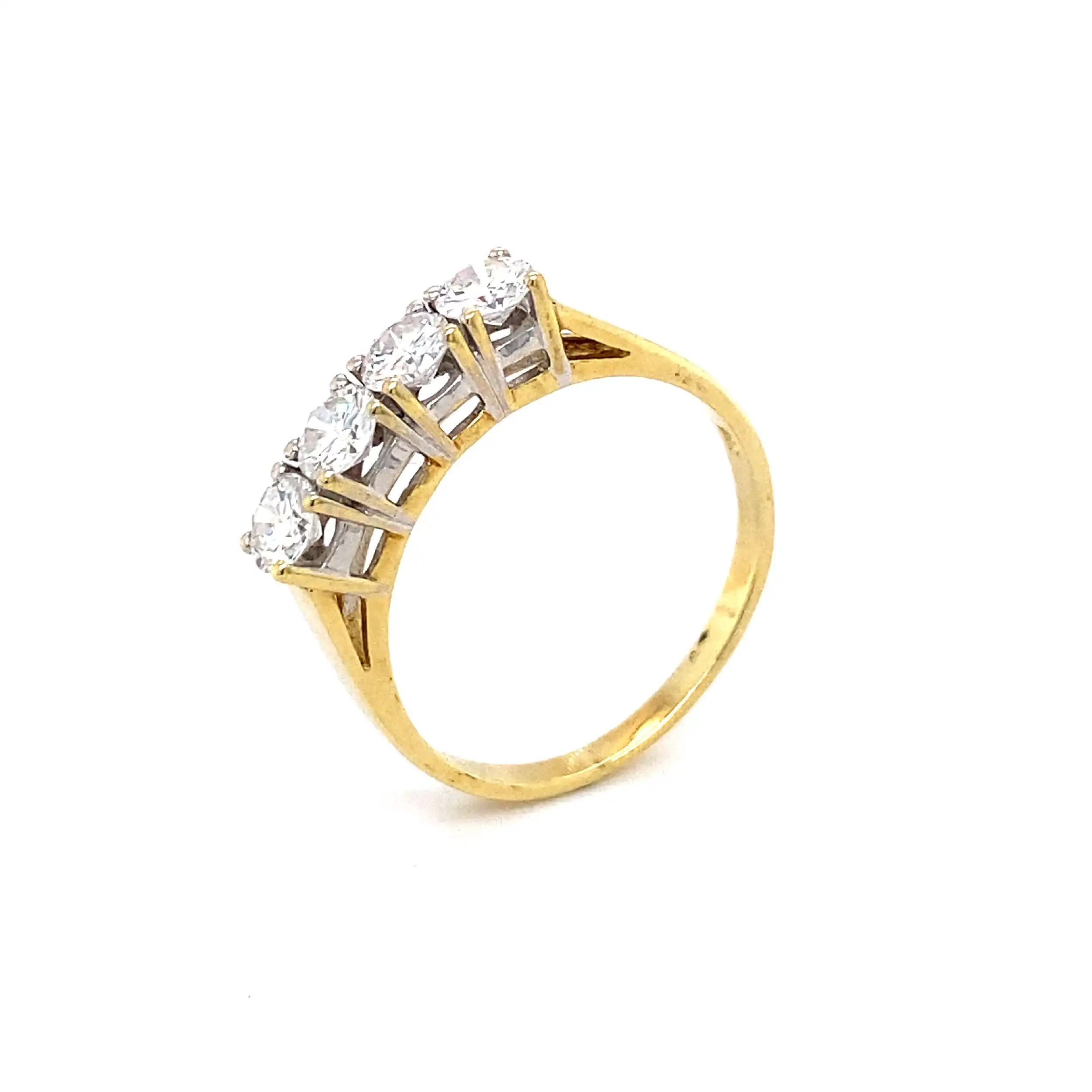 Ring Bicolor mit Brillanten, graviert mit 1,00ct