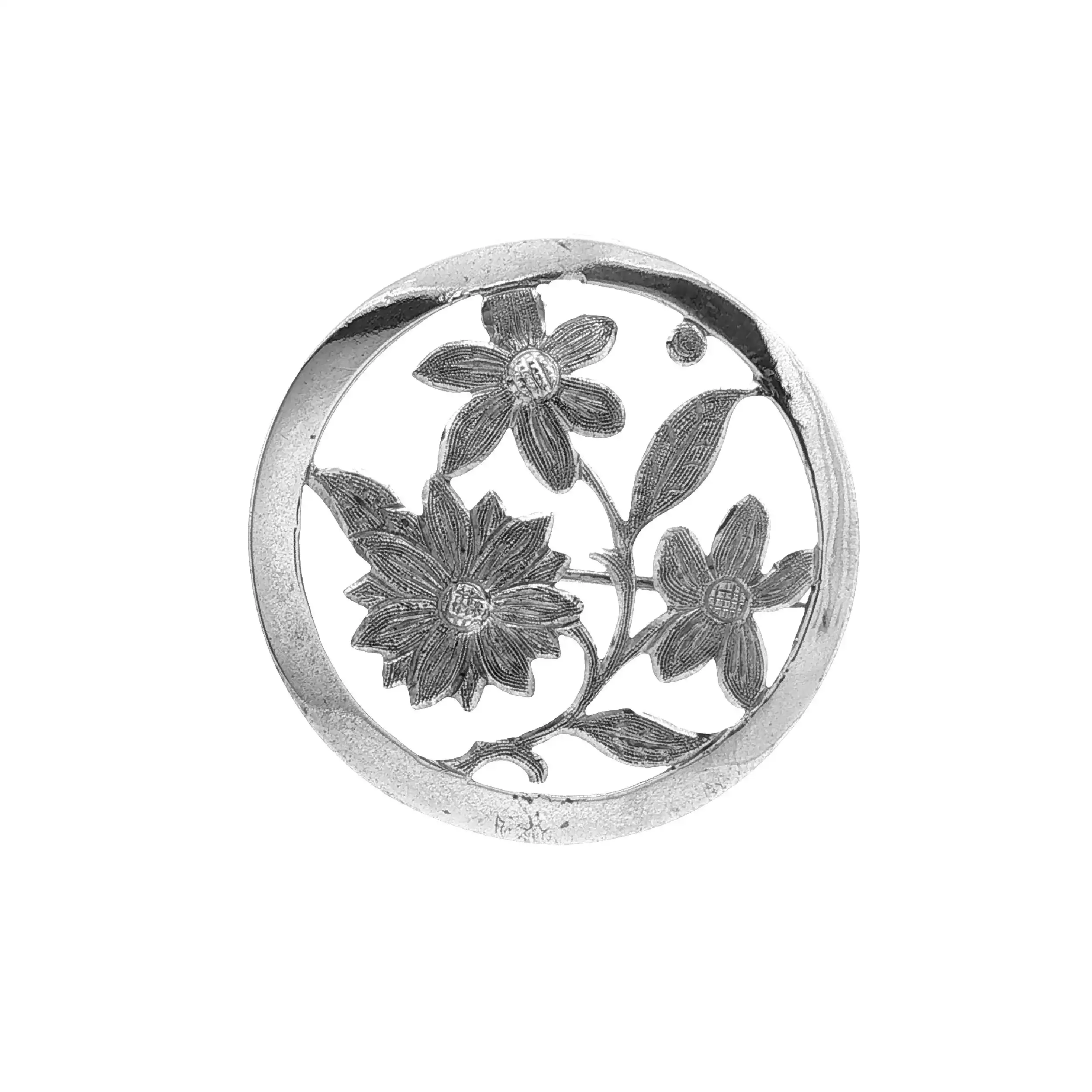 Brosche Silber Handarbeit