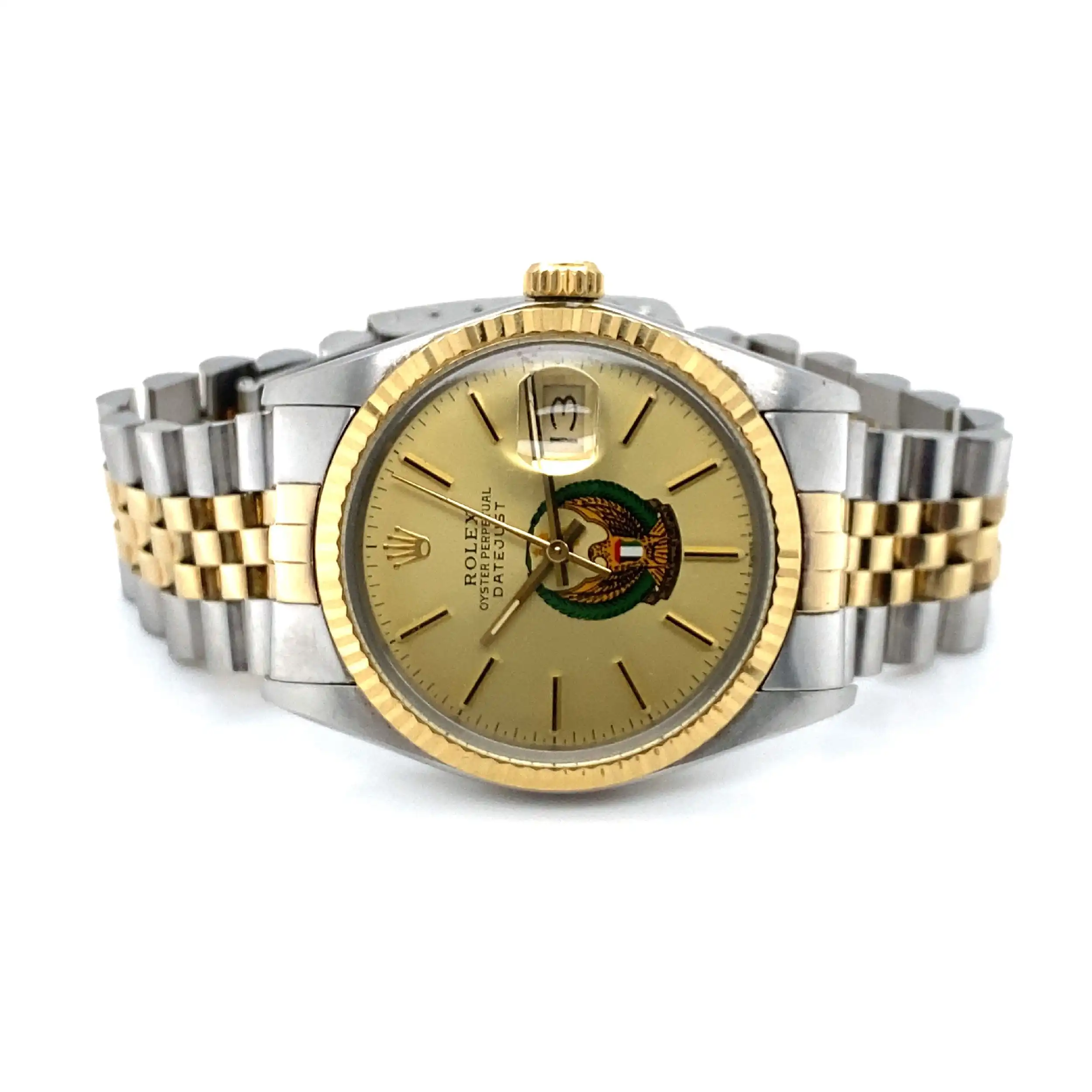 Herrenuhr Rolex Datejust mit UAE Quraishi Adler Military Ziffernblatt Herrenuhr Rolex Datejust mit UAE Quraishi Adler Military Ziffernblatt