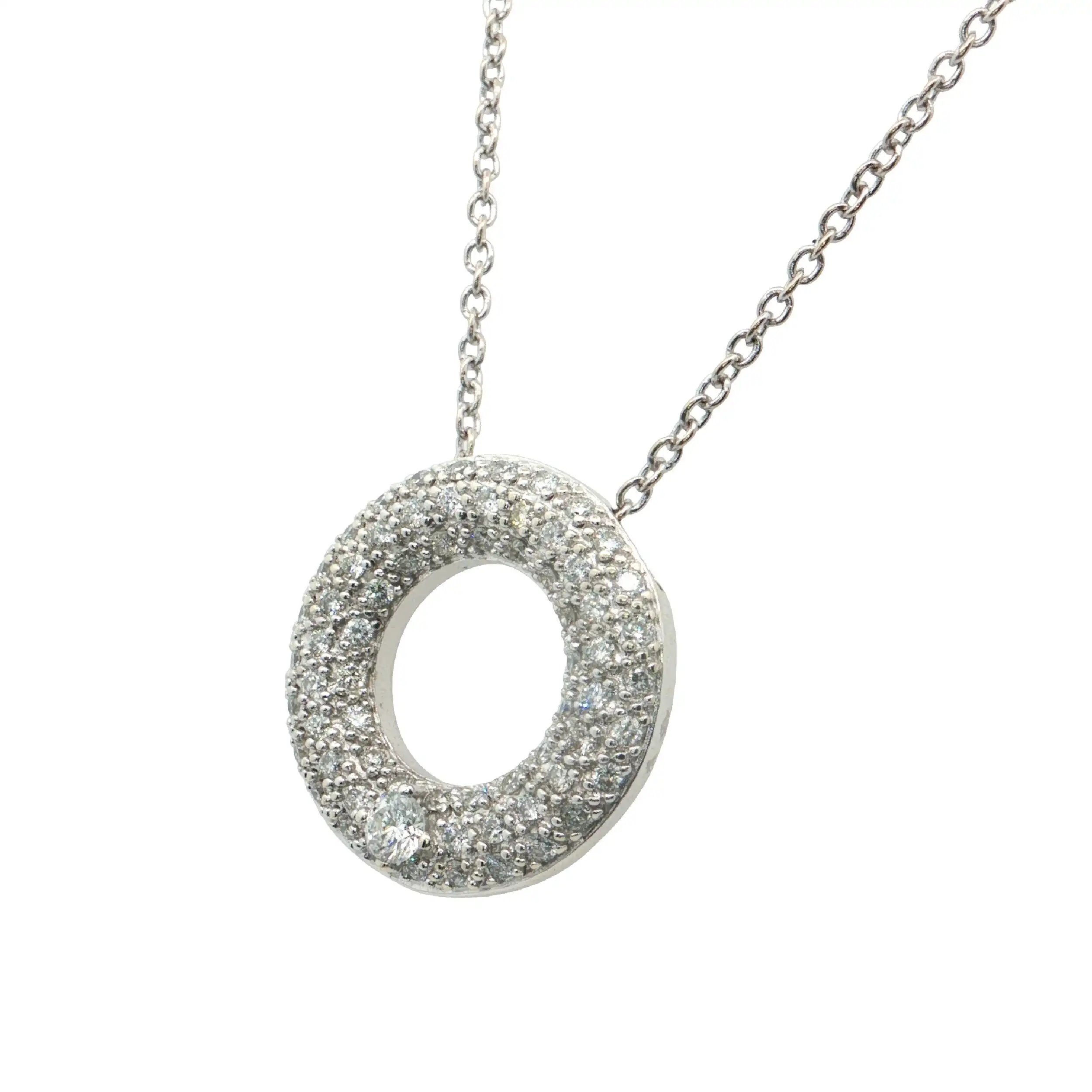 Collier Weißgold "Kreis" mit Brillanten