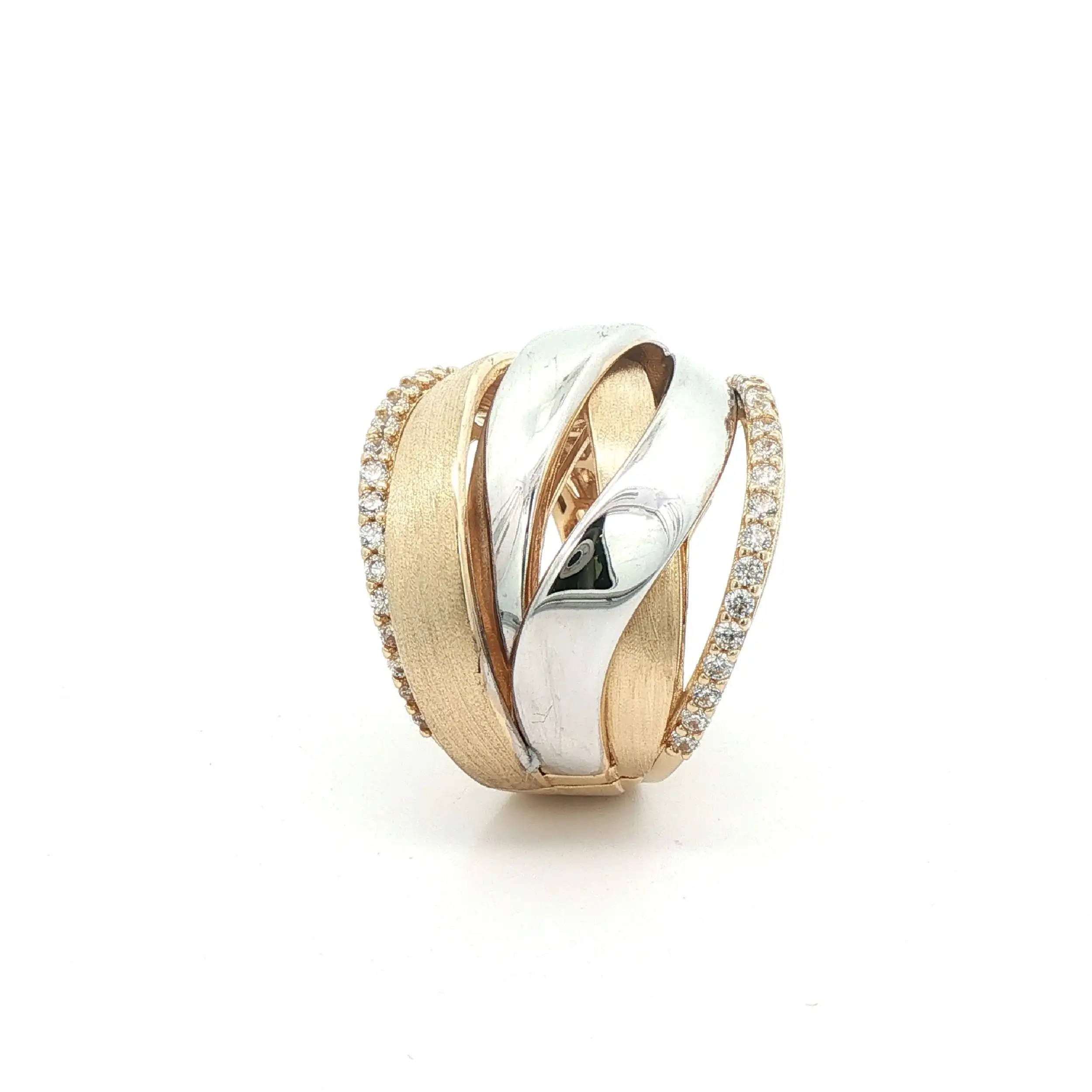 Ring Bicolor mit Zirkonia