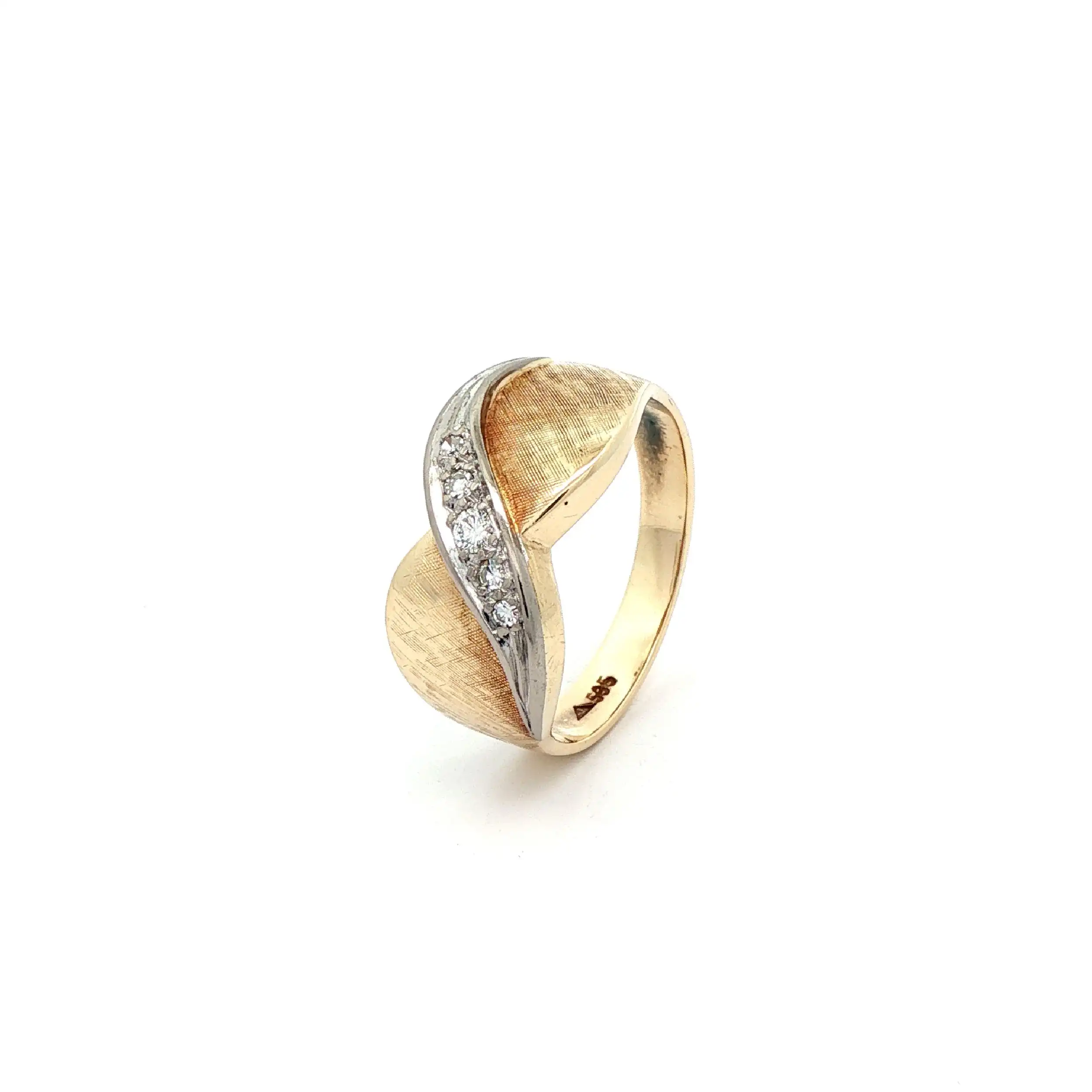 Ring Bicolor mit Brillanten und Diamanten