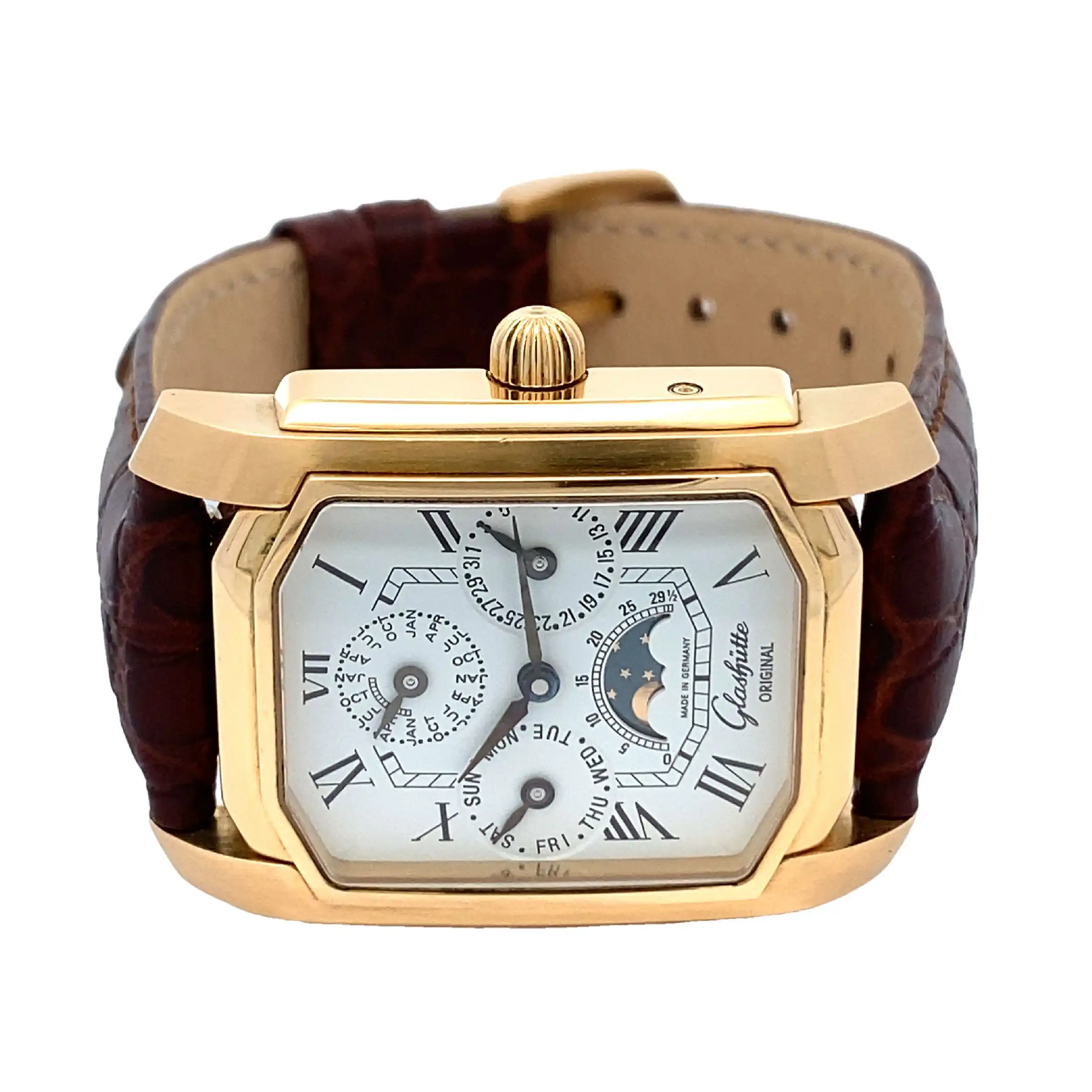 Herrenuhr Glashütte Original Karree Ewiger Kalender Roségold Herrenuhr Glashütte Original Karree Ewiger Kalender Roségold