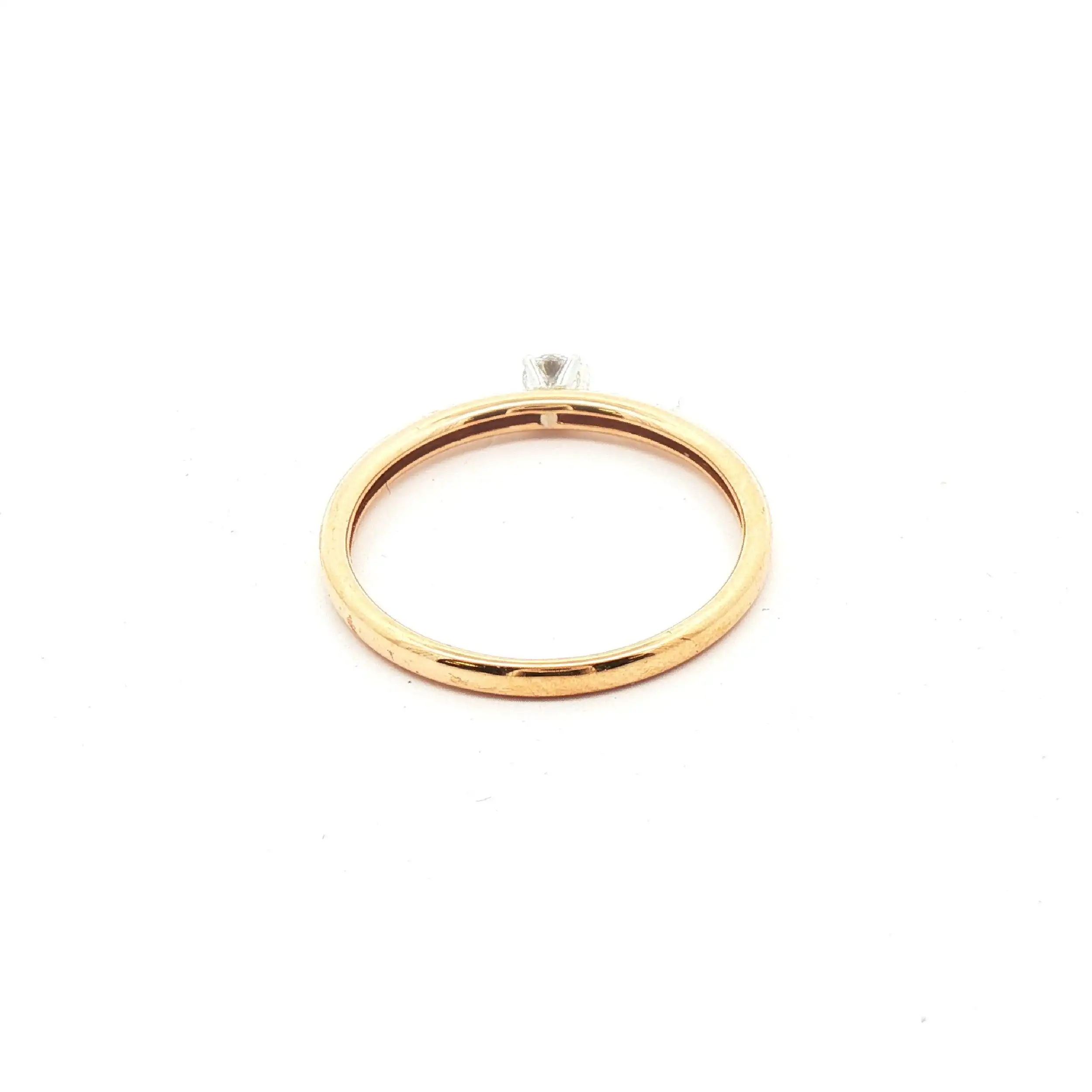 Solitärring Bicolor mit Brillant 0,09ct Solitärring Bicolor mit Brillant 0,09ct