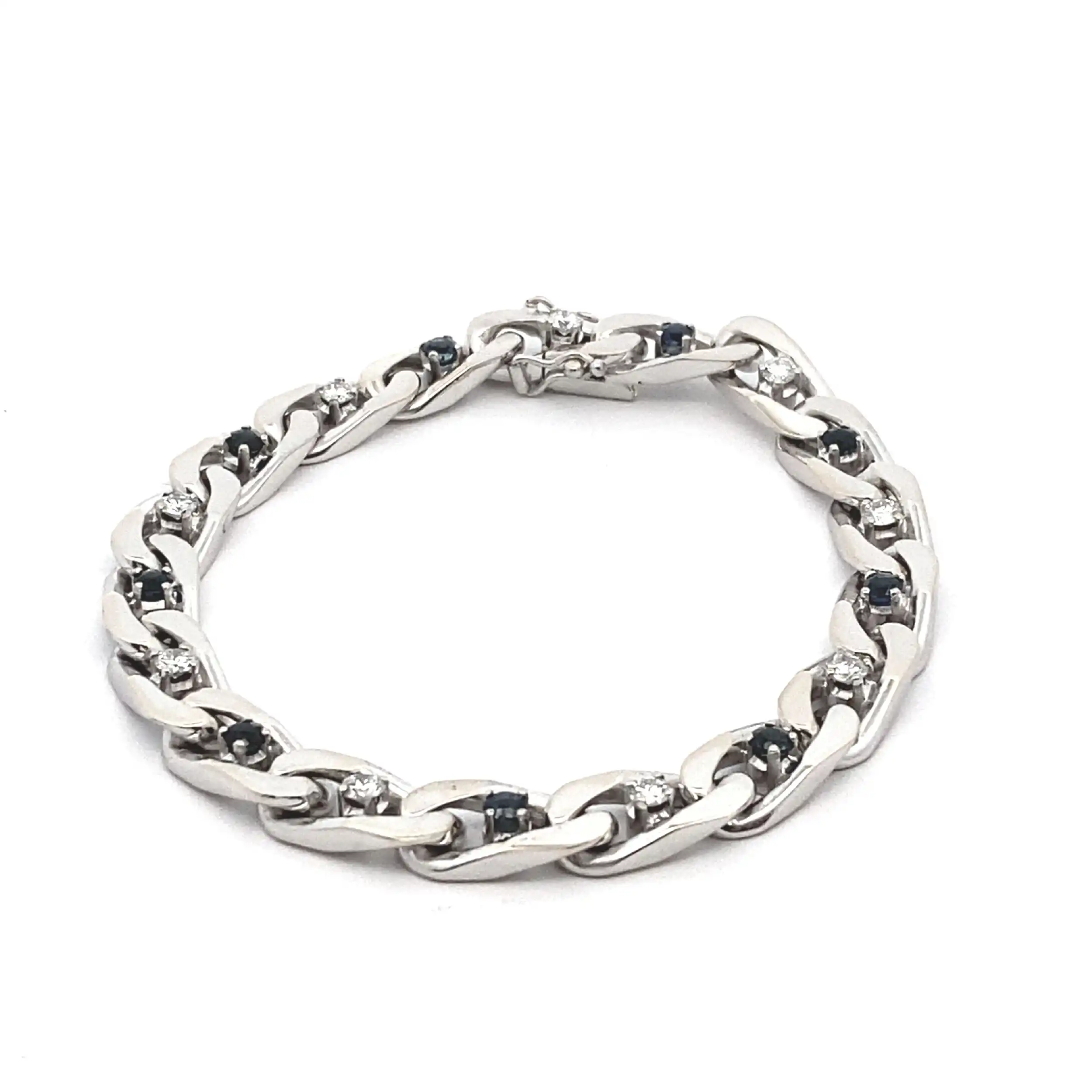 Armband Weißgold mit Saphiren und Brillanten Armband Weißgold mit Saphiren und Brillanten