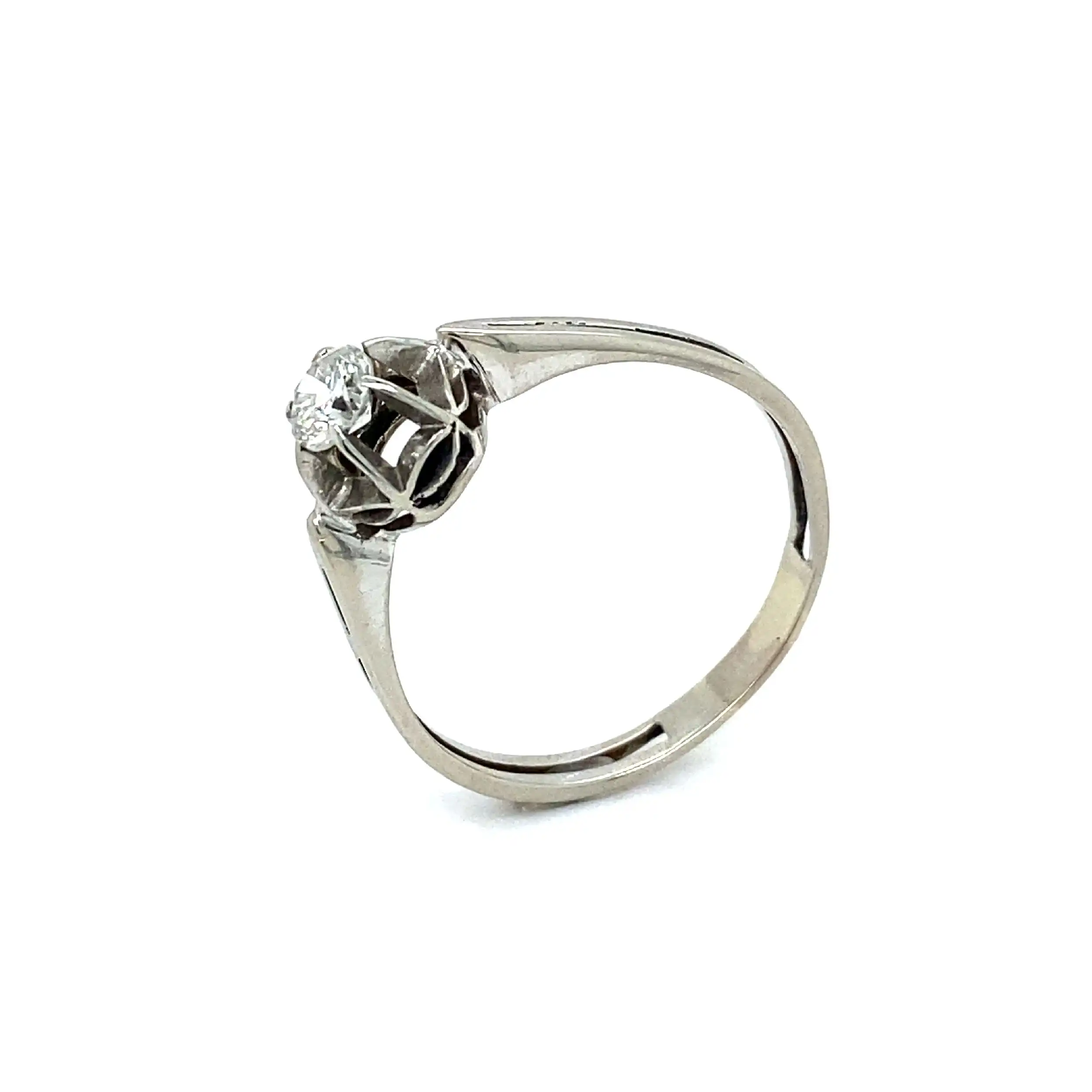 Ring Weißgold mit Brillant Ring Weißgold mit Brillant