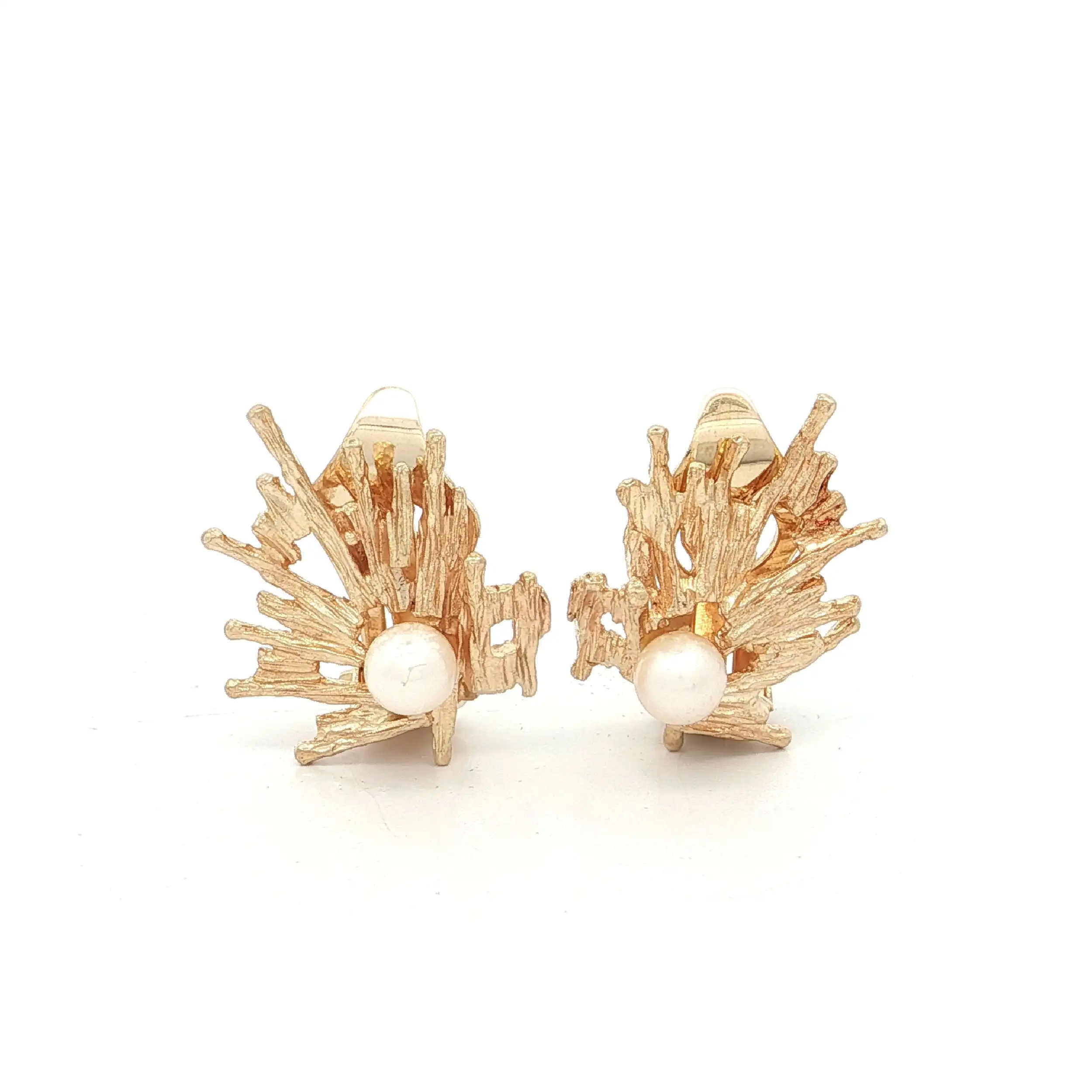 Ohrclips Gelbgold mit Perle Ohrclips Gelbgold mit Perle