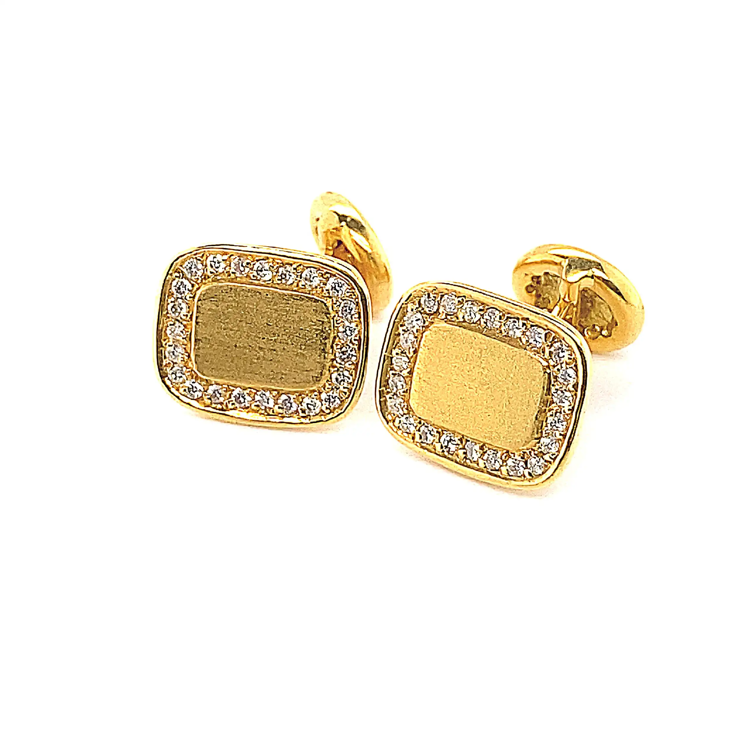 Manschettenknöpfe Gelbgold mit Brillanten Manschettenknöpfe Gelbgold mit Brillanten