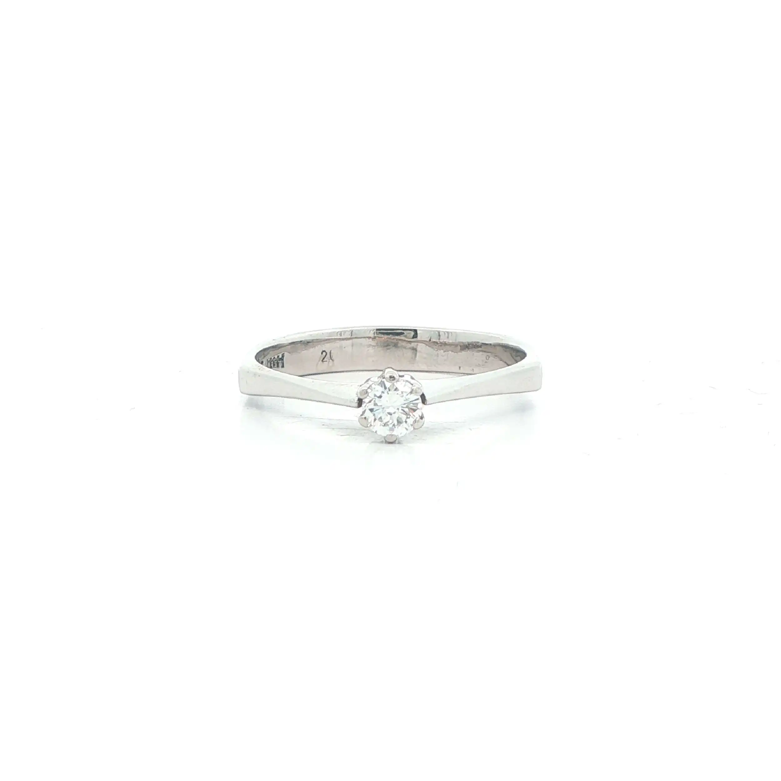 Ring Weißgold mit Brillant Solitär
