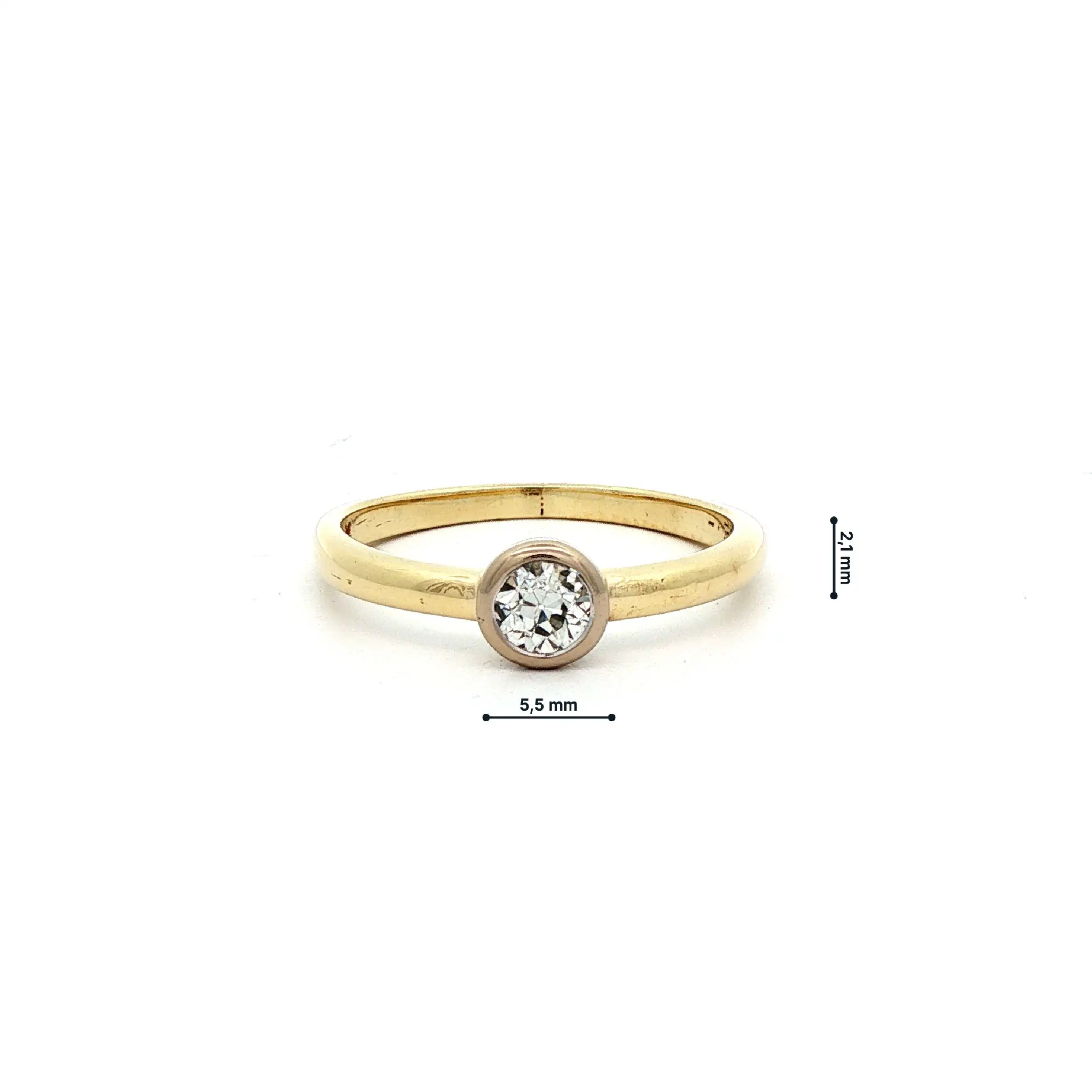 Ring Bicolor mit Diamant Ring Bicolor mit Diamant