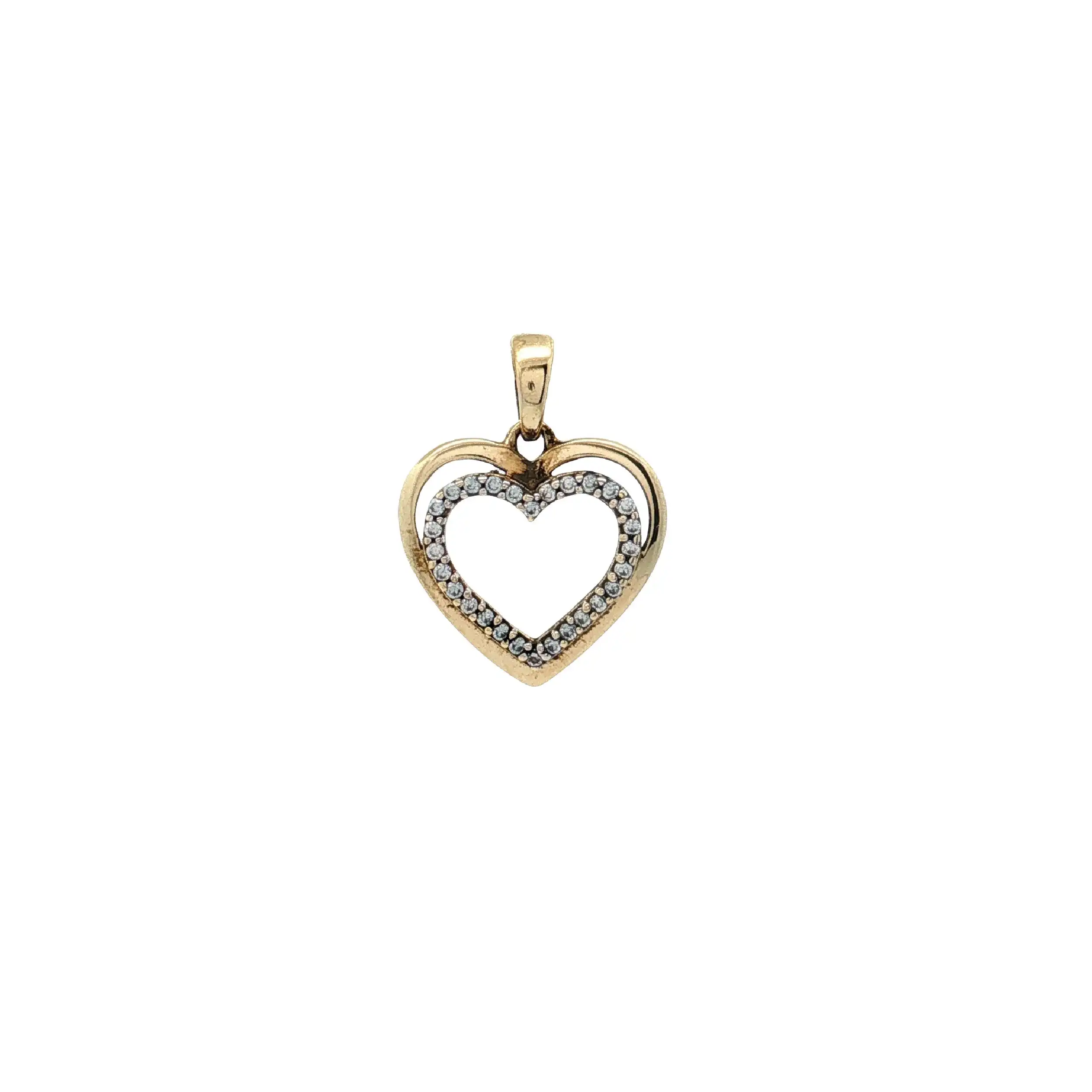 Anhänger Herz Gelbgold mit Zirkonia