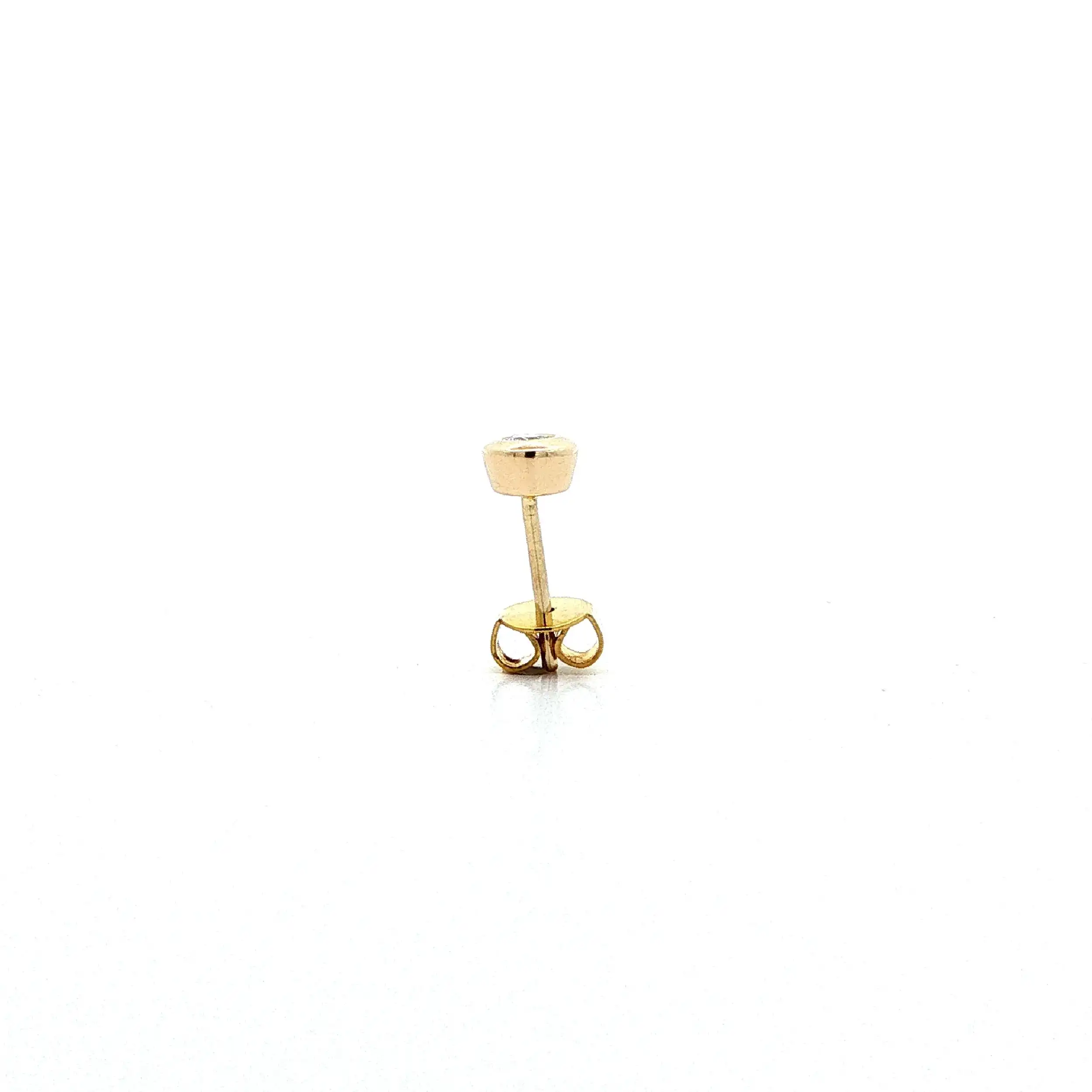 Einzelner Ohrstecker Gelbgold mit Brillant
