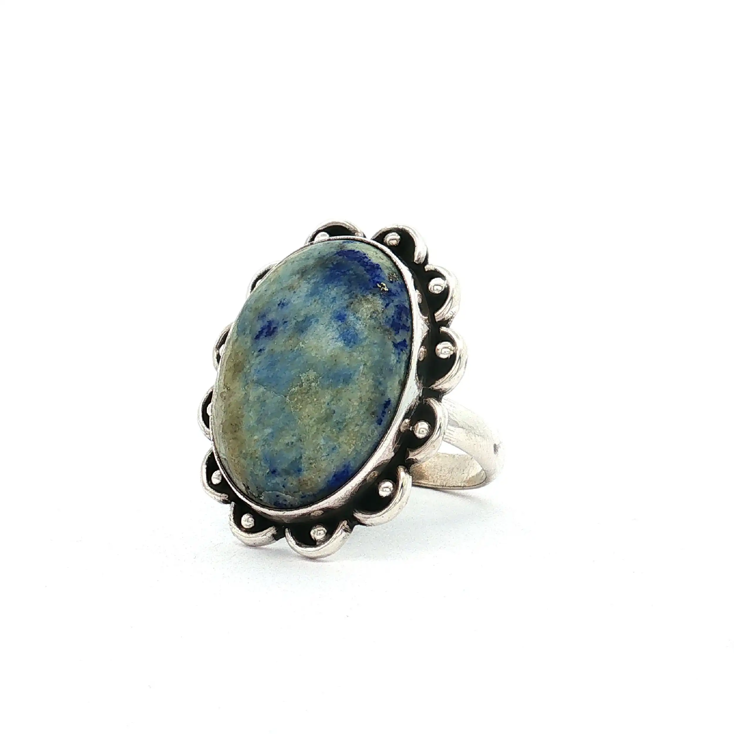 Ring Silber mit blau/grauem Quarz Ring Silber mit blau/grauem Quarz