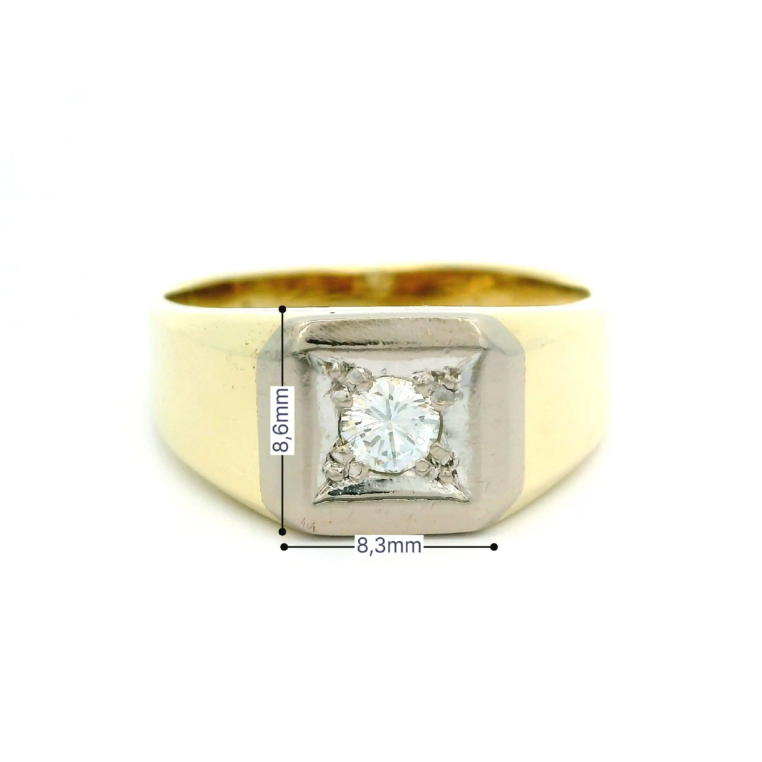 Ring Bicolor mit Brillant Ring Bicolor mit Brillant
